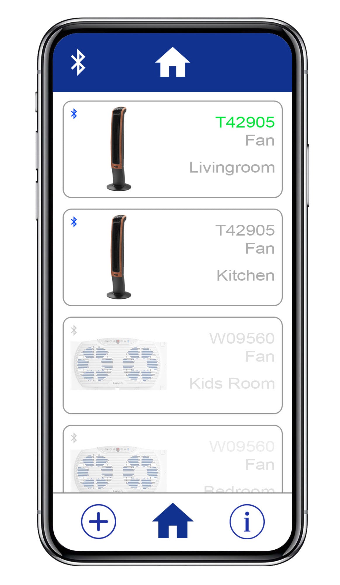 Lasko 42" Wind Curve 3-Speed Oscillating Tower Fan with Bluetooth® Technology, T42905, Woodgrain