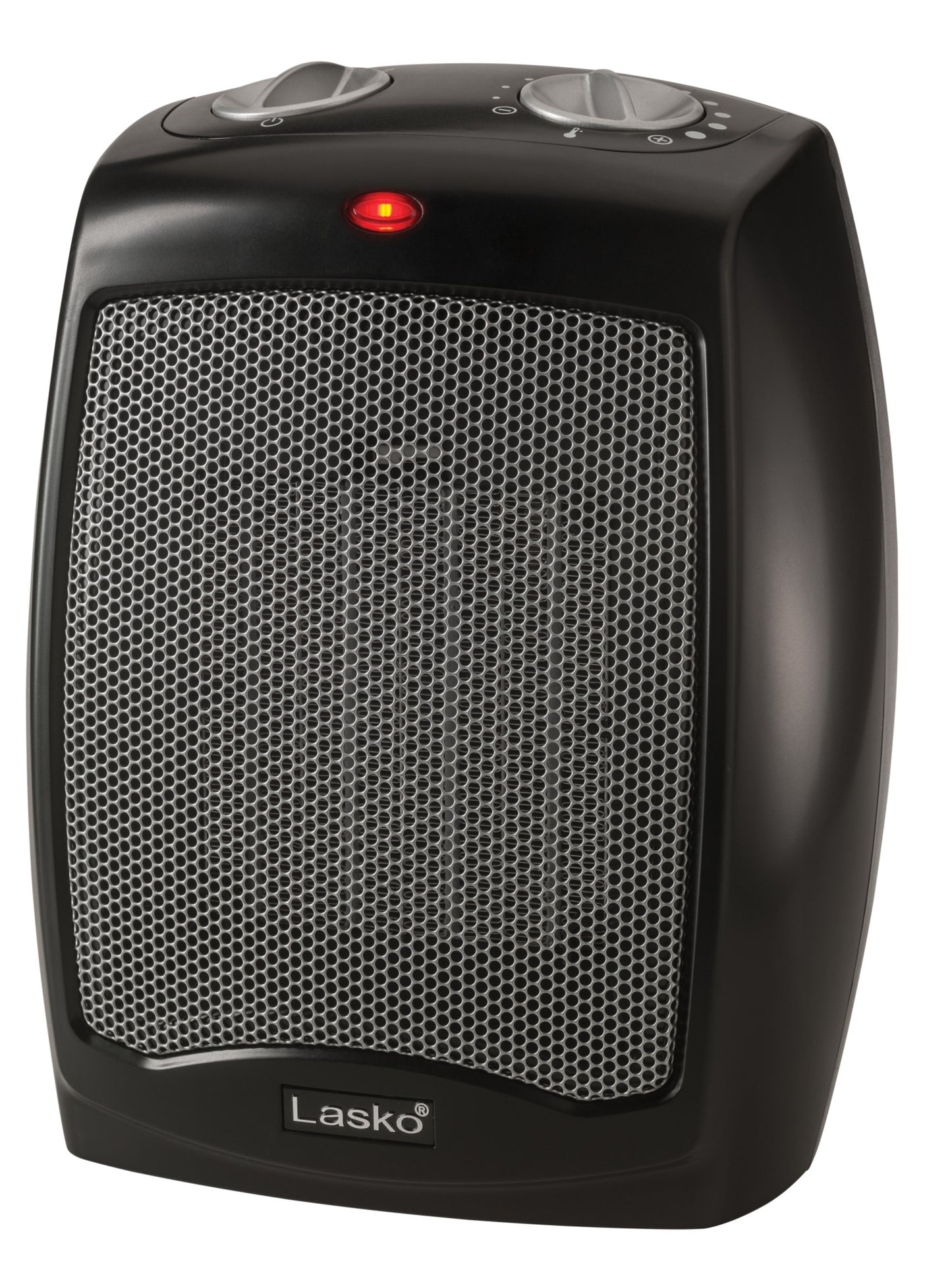 Lasko 1500W 9" Ceramic Tabletop Space Heater with Adjustable Thermostat, CD09250, Black