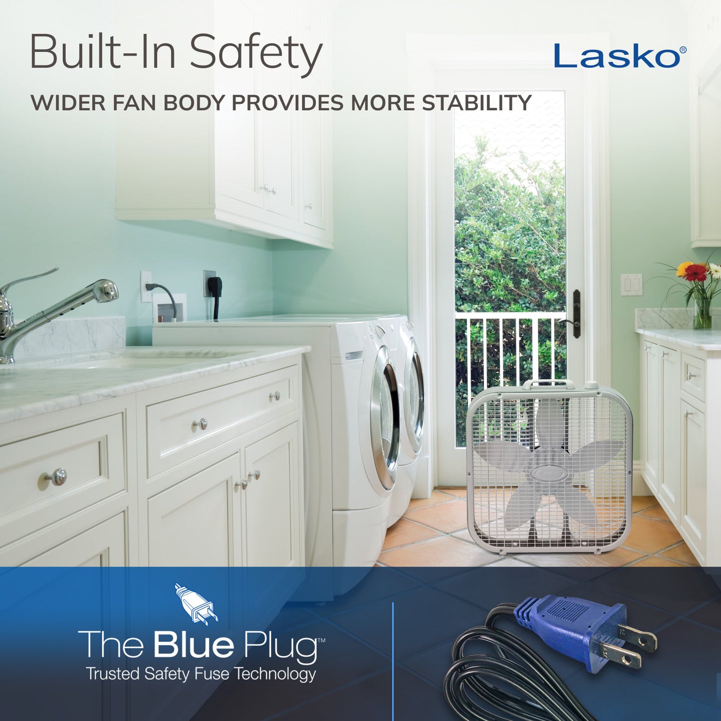 Lasko B20201 20" Box Fan with Save-Smart Technology