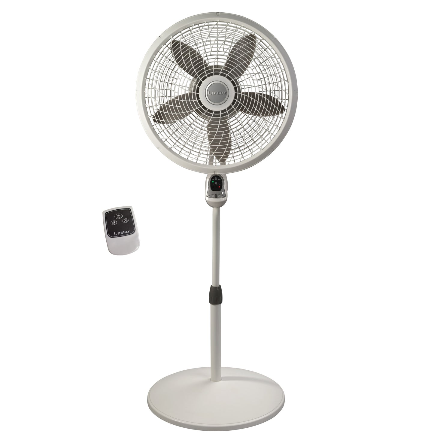 Lasko 18" Cyclone 3- Speed Pedestal Fan with Remote, 1885, White