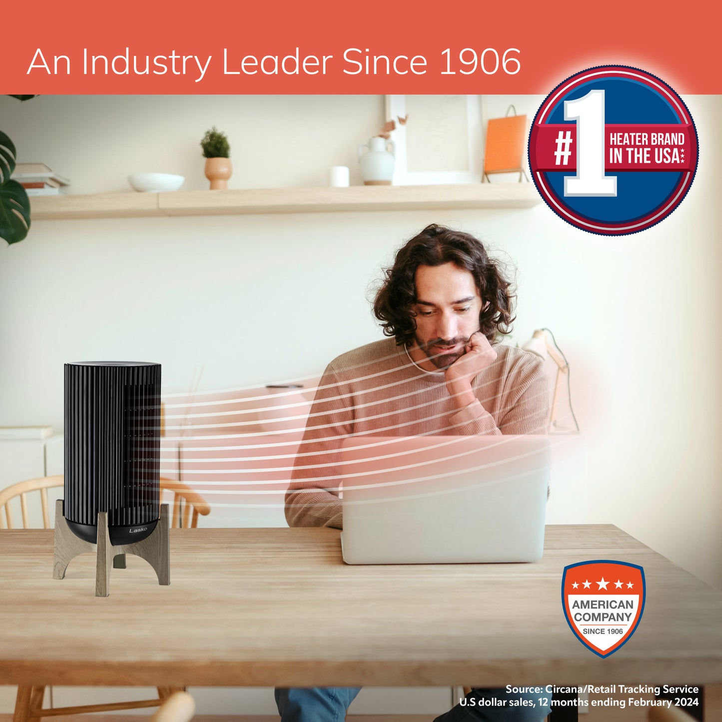 Lasko CX16550  Artisan Series Ceramic Space Heater and Base with Remote Control, Black