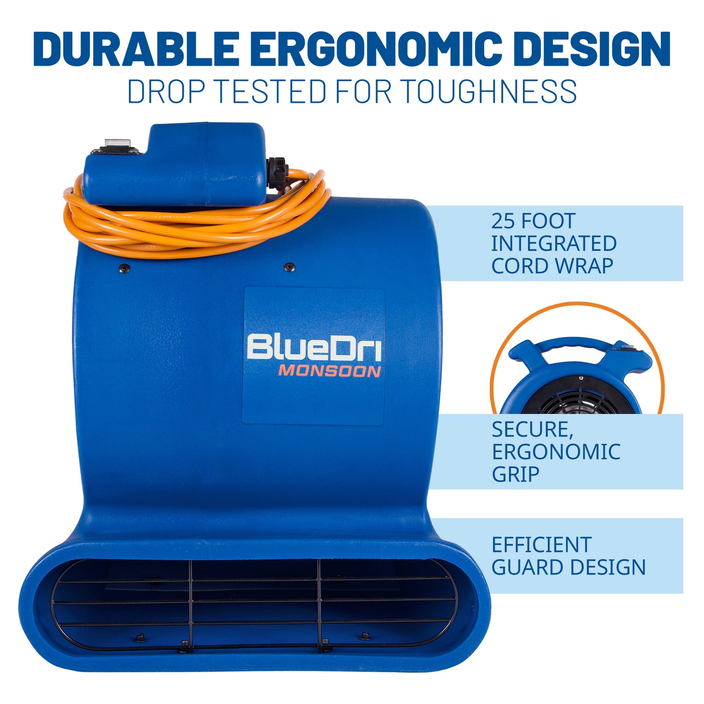 BlueDri Monsoon 1/2 HP 2550 CFM Air Mover Blower Fan