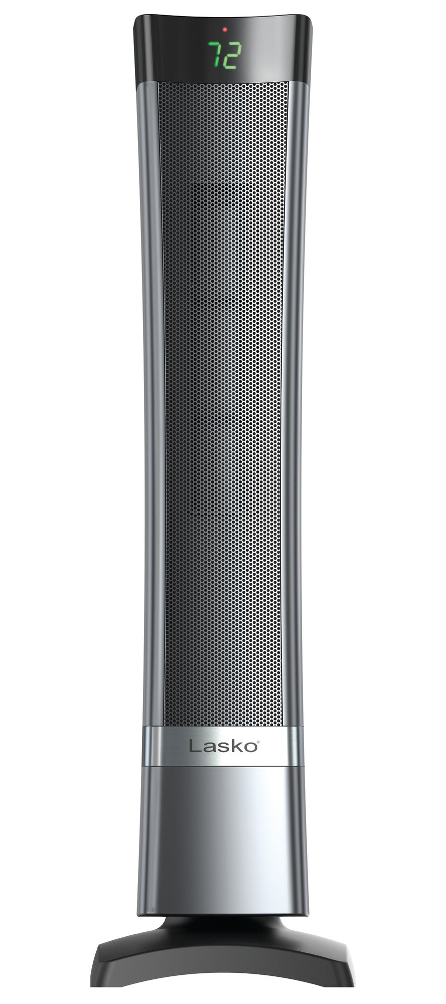 Lasko 1500W Ceramic Tower Space Heater with Timer and Remote Control, CT30711, Silver