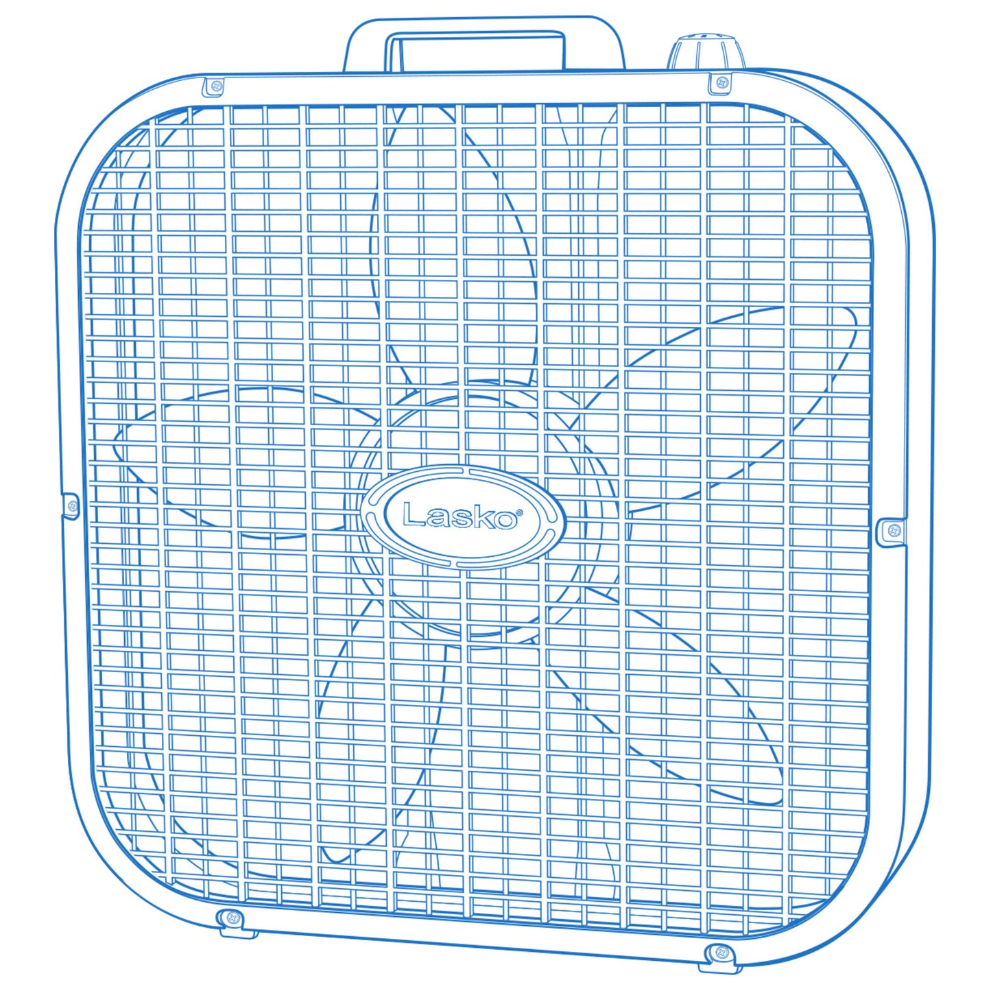 Lasko 20" 3-Speed Box Fan with Save Smart, 3733, White