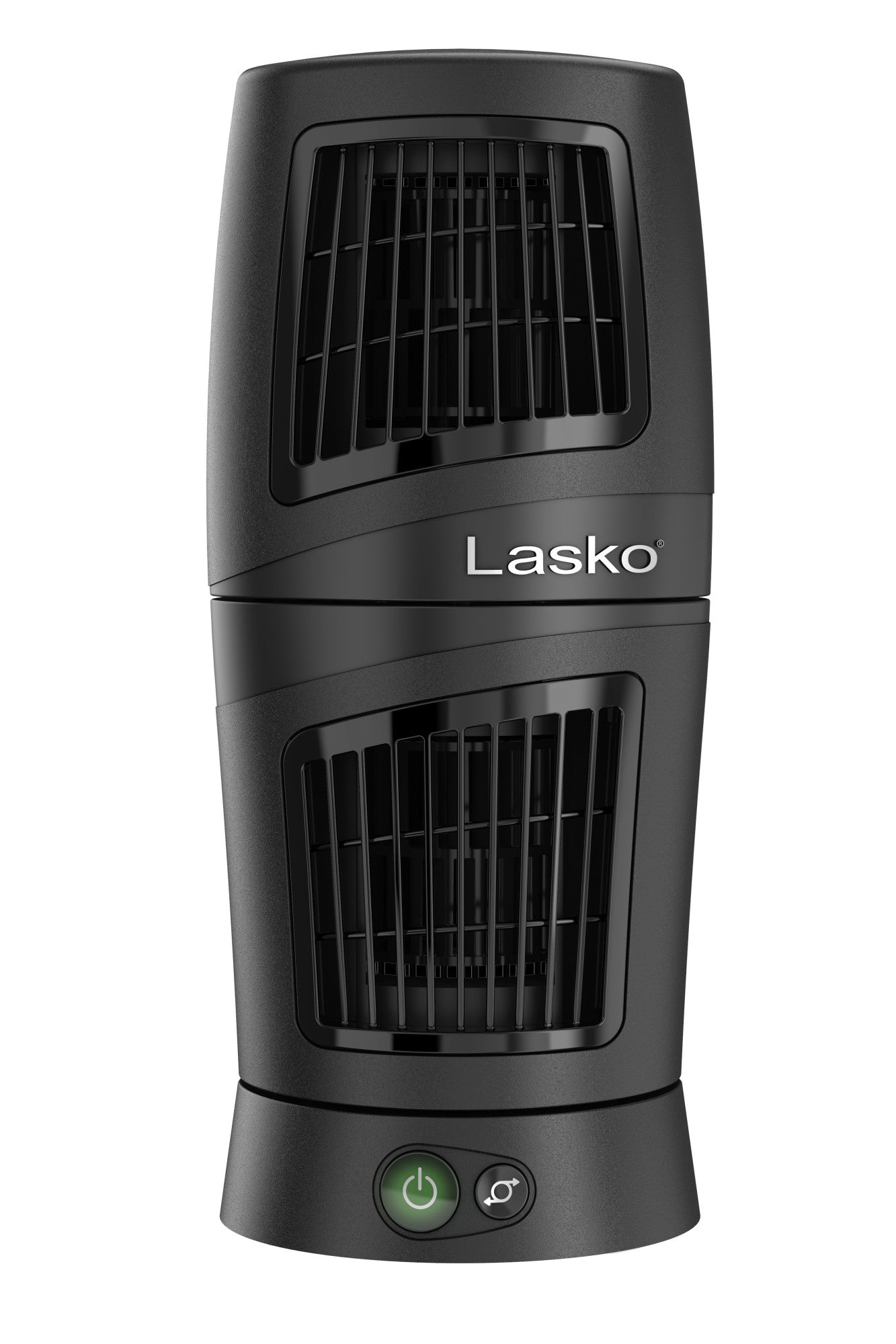 Lasko Desktop Wind Tower Oscillating Multi-Directional Fan, T12114, Black