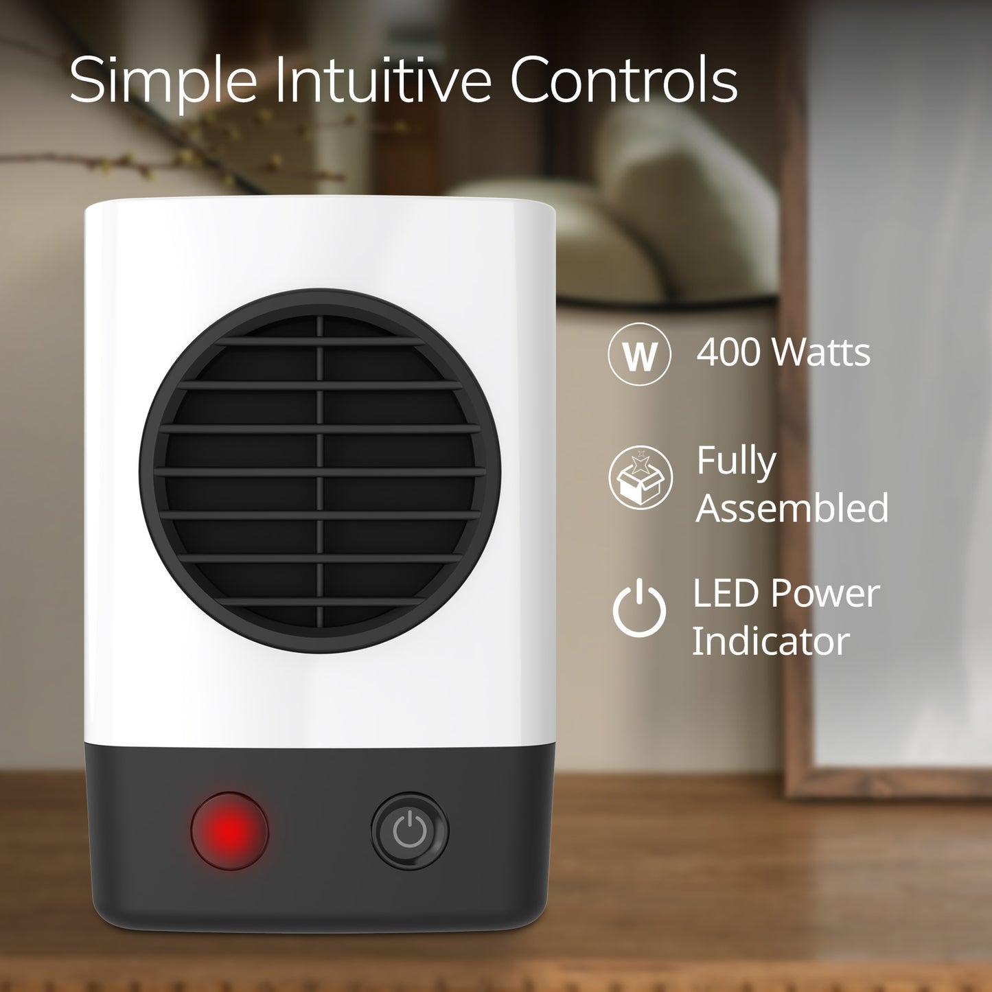 Lasko MyHeat™ Mini Personal Ceramic Heater (white)