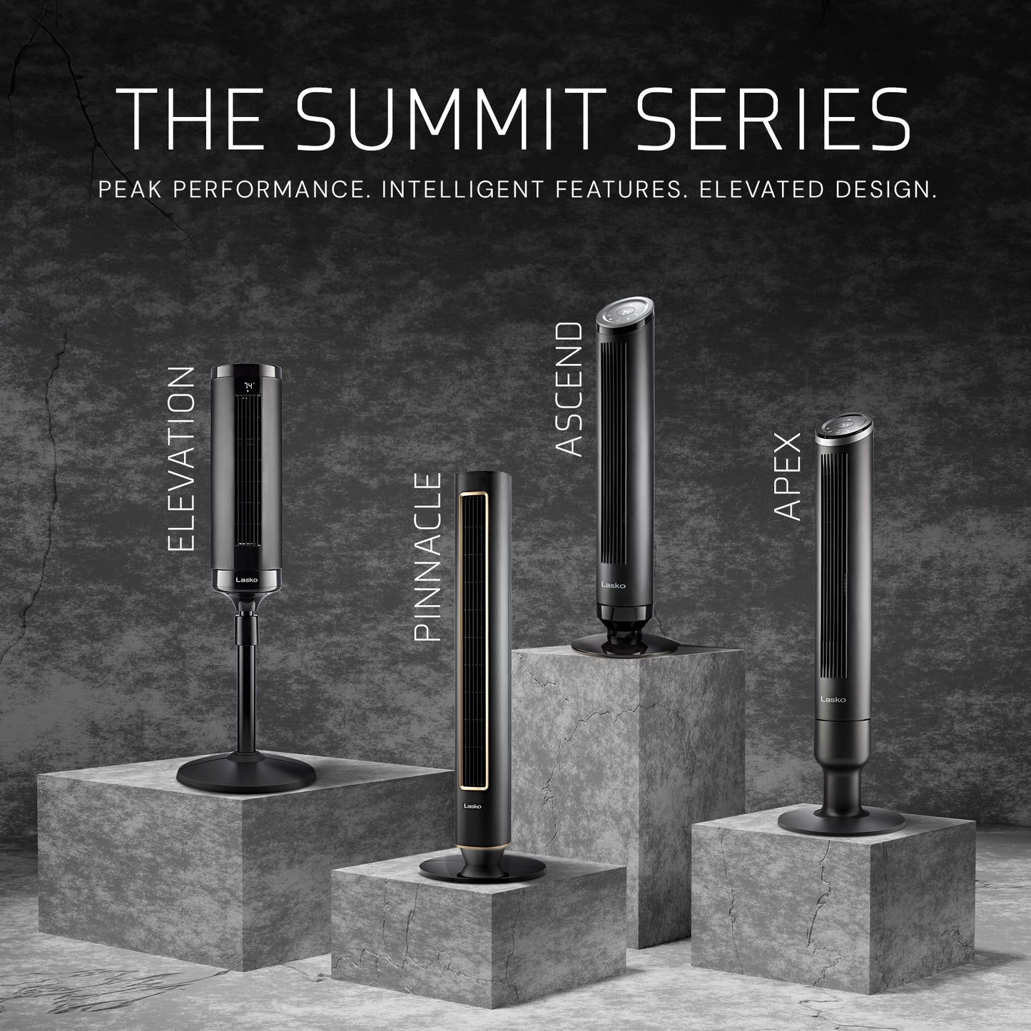 Lasko Summit Ascend OST100 36" Oscillating Tower Fan with Remote Control: Black