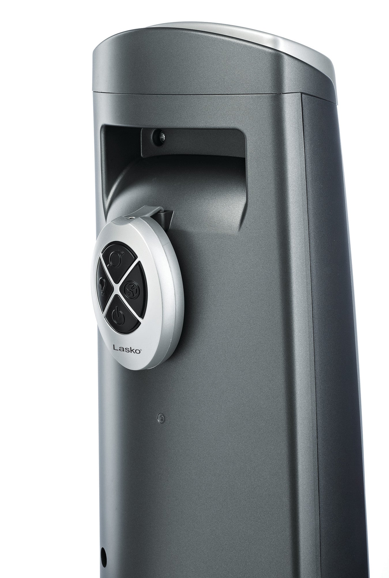 Lasko 40" Hybrid Tower Fan with Nightlight and Remote Control, 4443, Gray