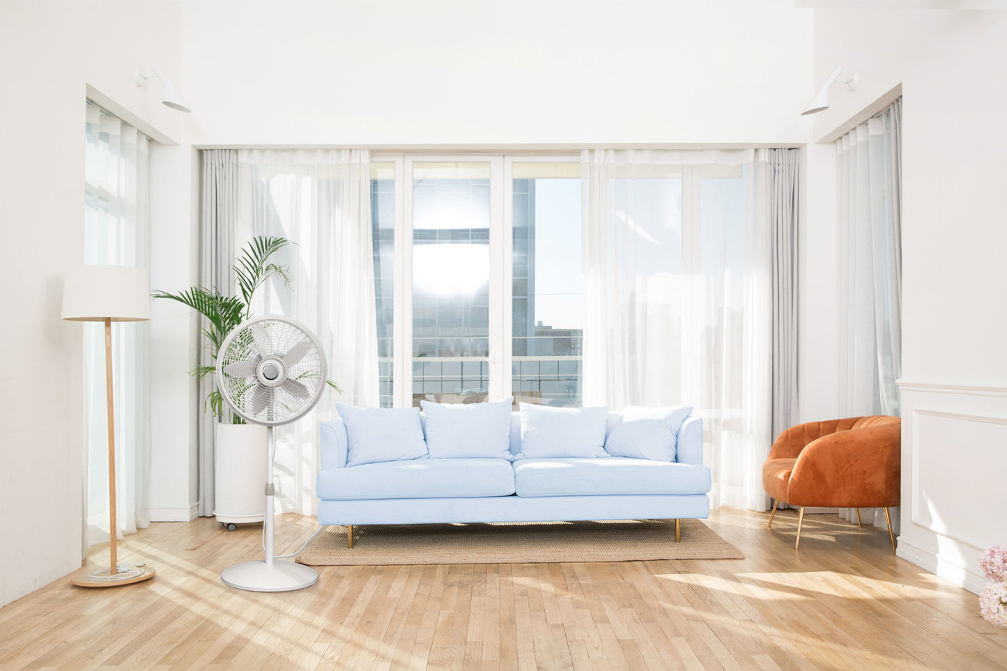 Lasko 18" Oscillating 3-Speed Elegance & Performance Pedestal Fan, 1820, White