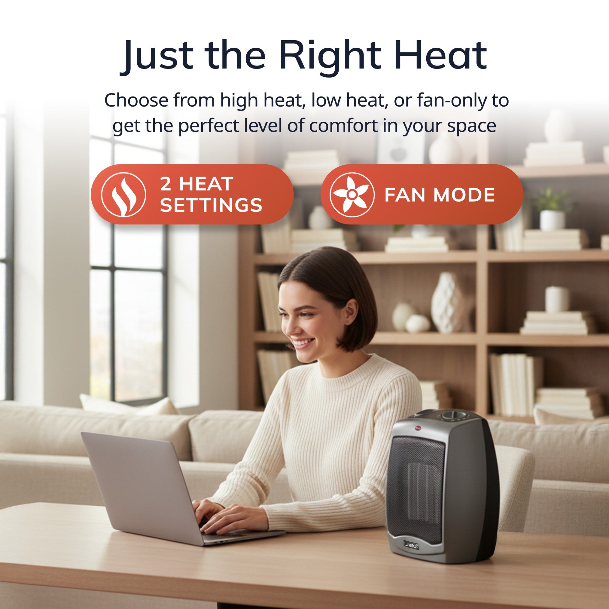 Lasko 1500W Cyclonic Ceramic Space Heater with Remote - Thumbnail 5