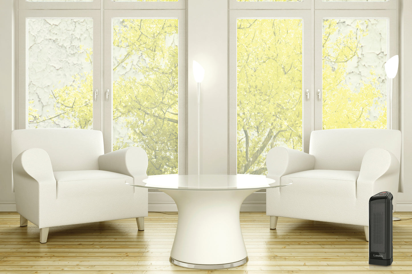 Lasko Digital Ceramic Tower Space Heater with Timer, CT16658, Black