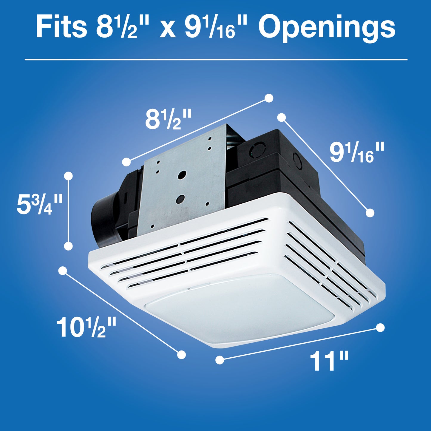 Air King 50 CFM Snap-In Exhaust Fan (ENERGY STAR® Certified, ceiling mounted, light, white)