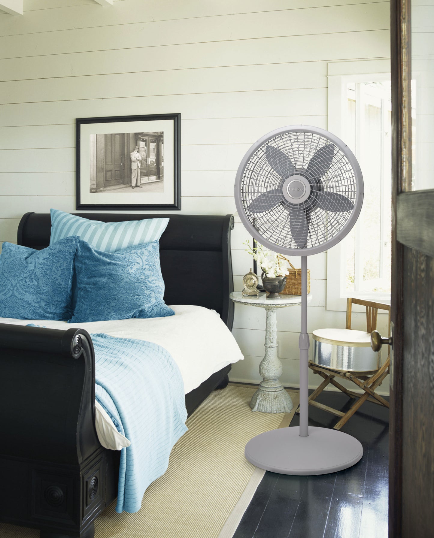 Lasko 18" Adjustable Cyclone Pedestal Fan with 3 Speeds, S18900, Gray