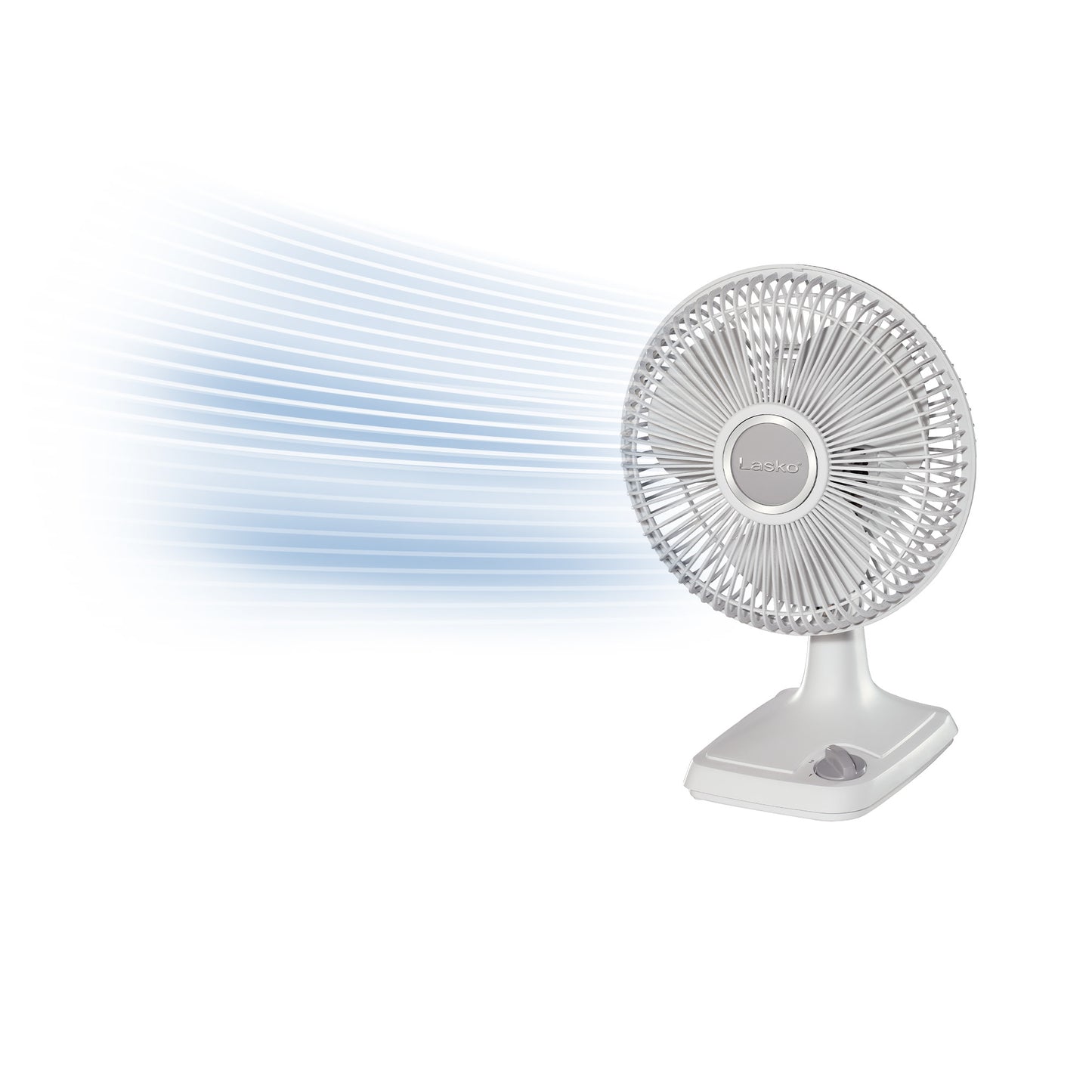 Lasko 9" 2-Speed Oscillating Table Fan, 2009, White