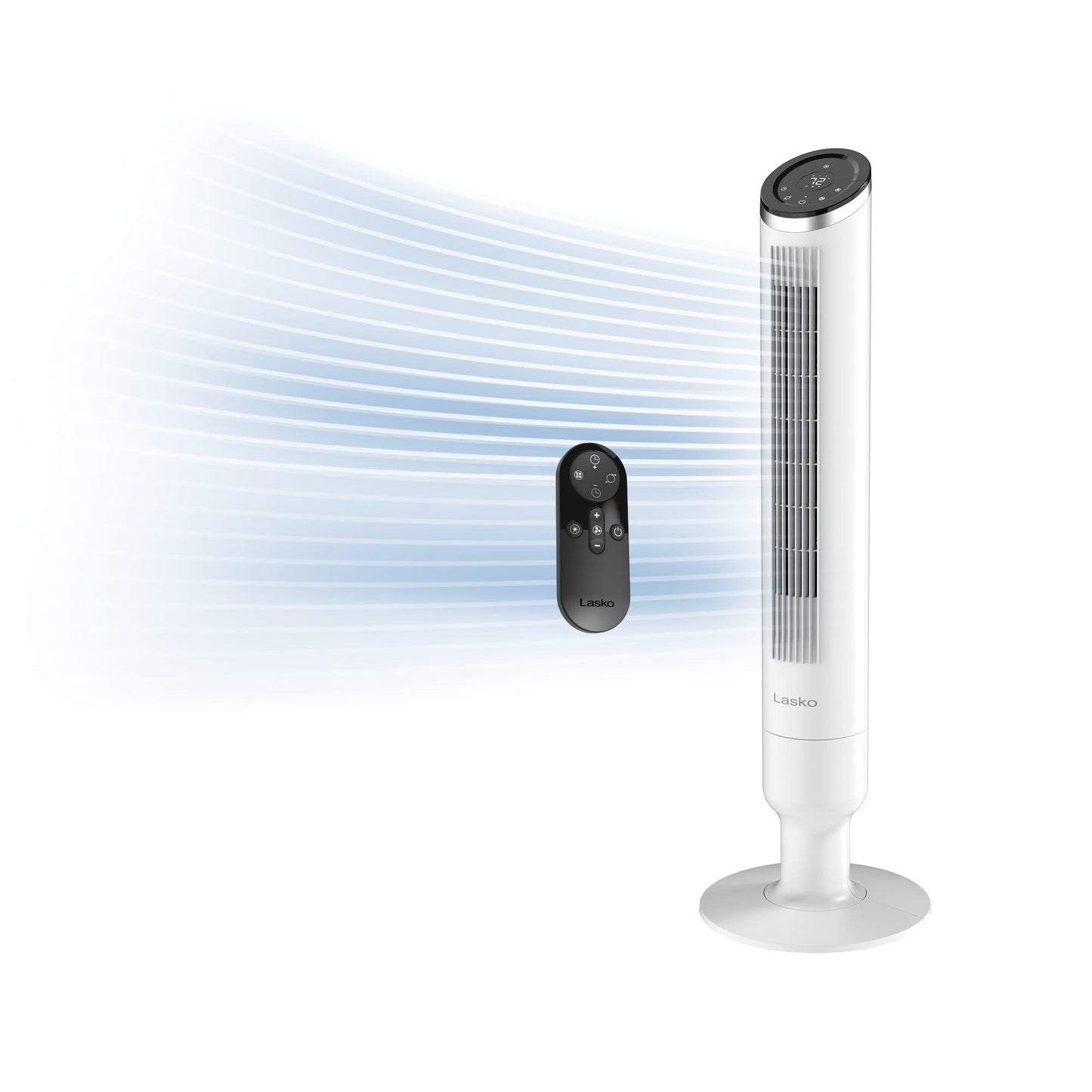 Lasko Apex 42" Tower Fan: Oscillating, 6-Speed, Remote, Timer, White
