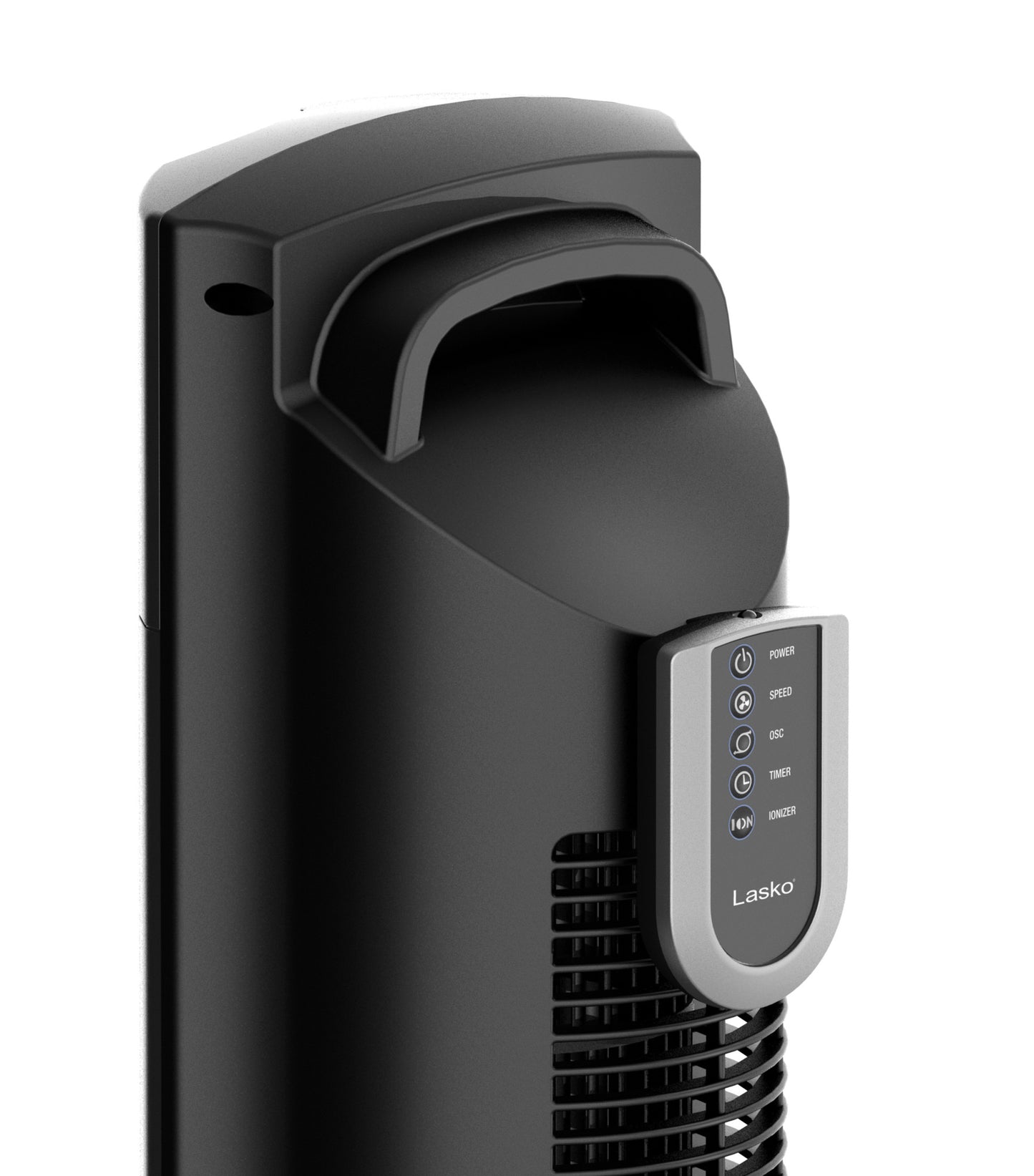 Lasko 48" Oscillating Tower Fan with Fresh Air Ionizer and Remote Control, T48310, Gray