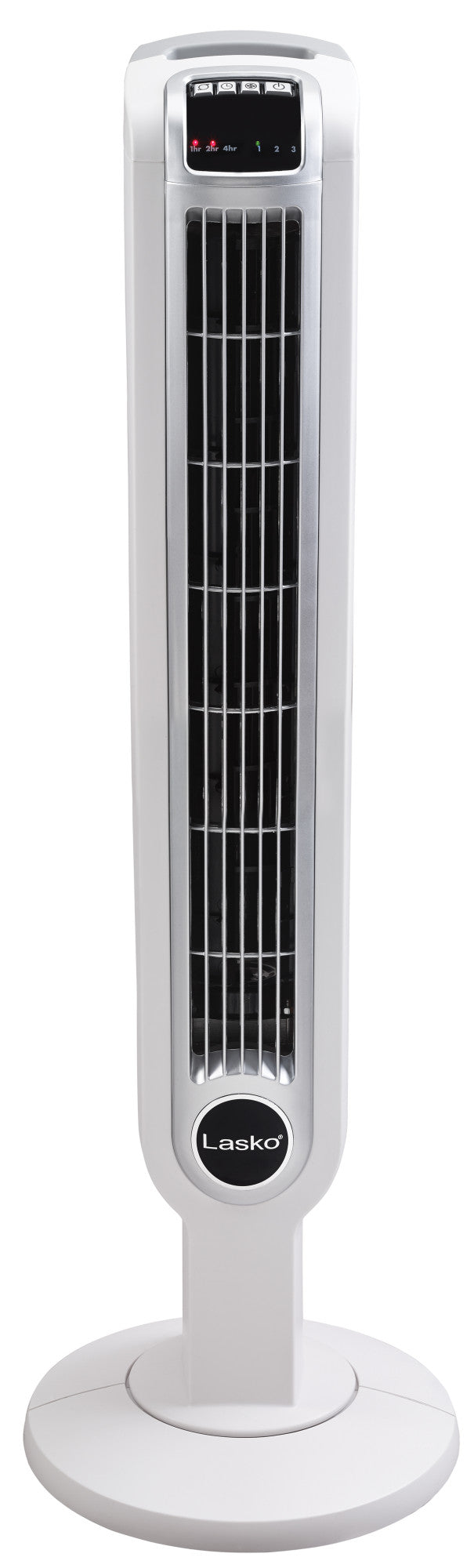 Lasko Portable 3-Speed Oscillating Tower Fan with Timer and Remote Control, 2510, White