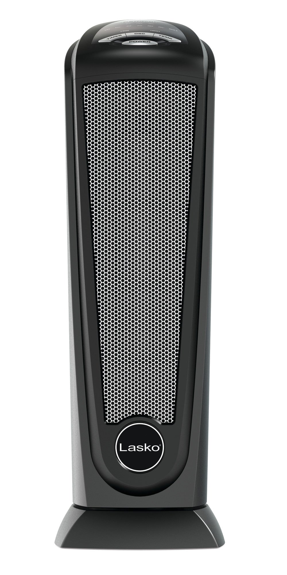 Lasko 1500W Electric Oscillating Ceramic Tower Space Heater with Remote, CT22410, Black