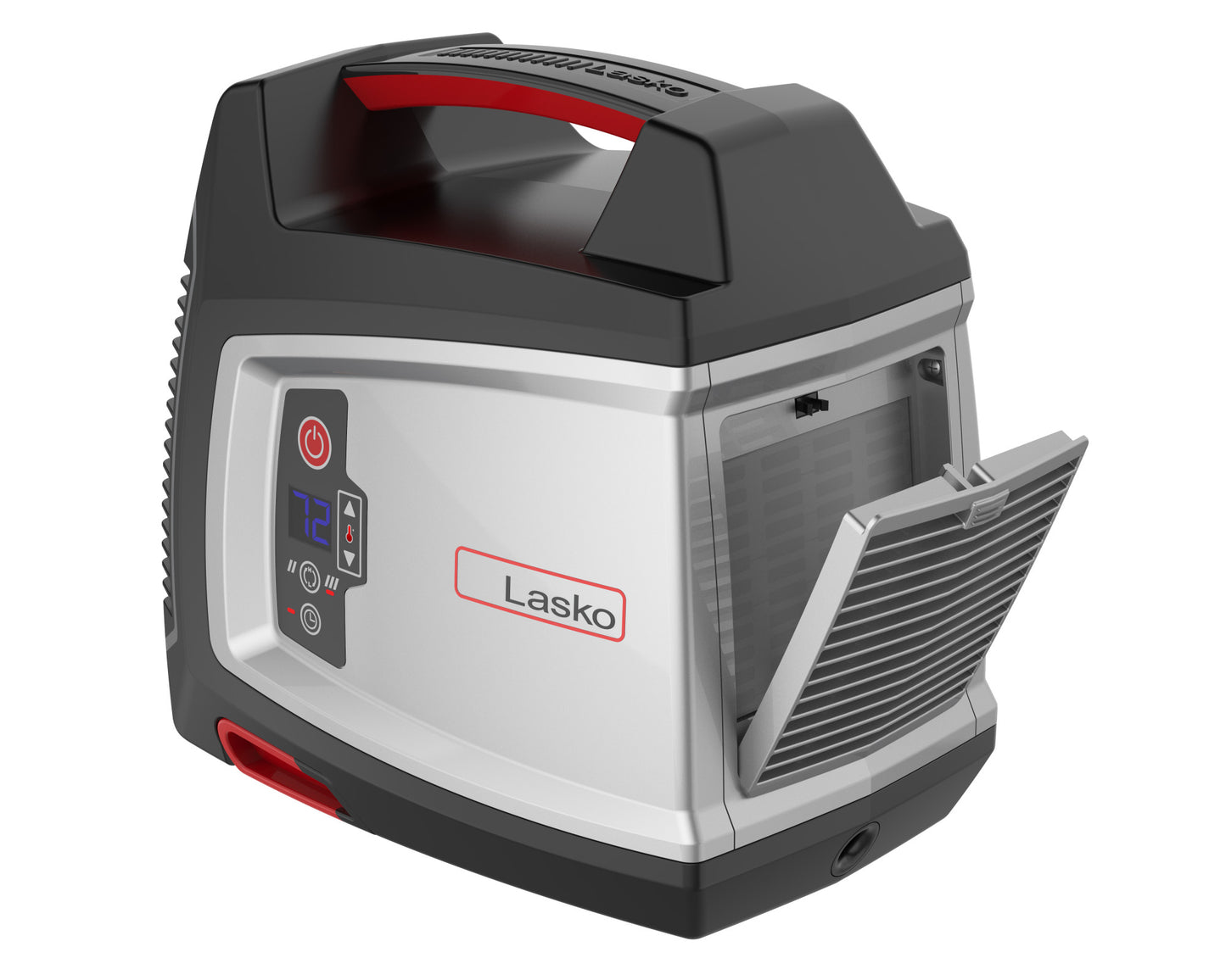 Lasko 1500W Elite Collection Ceramic Utility Space Heater with Timer, CU12510, Silver/Black