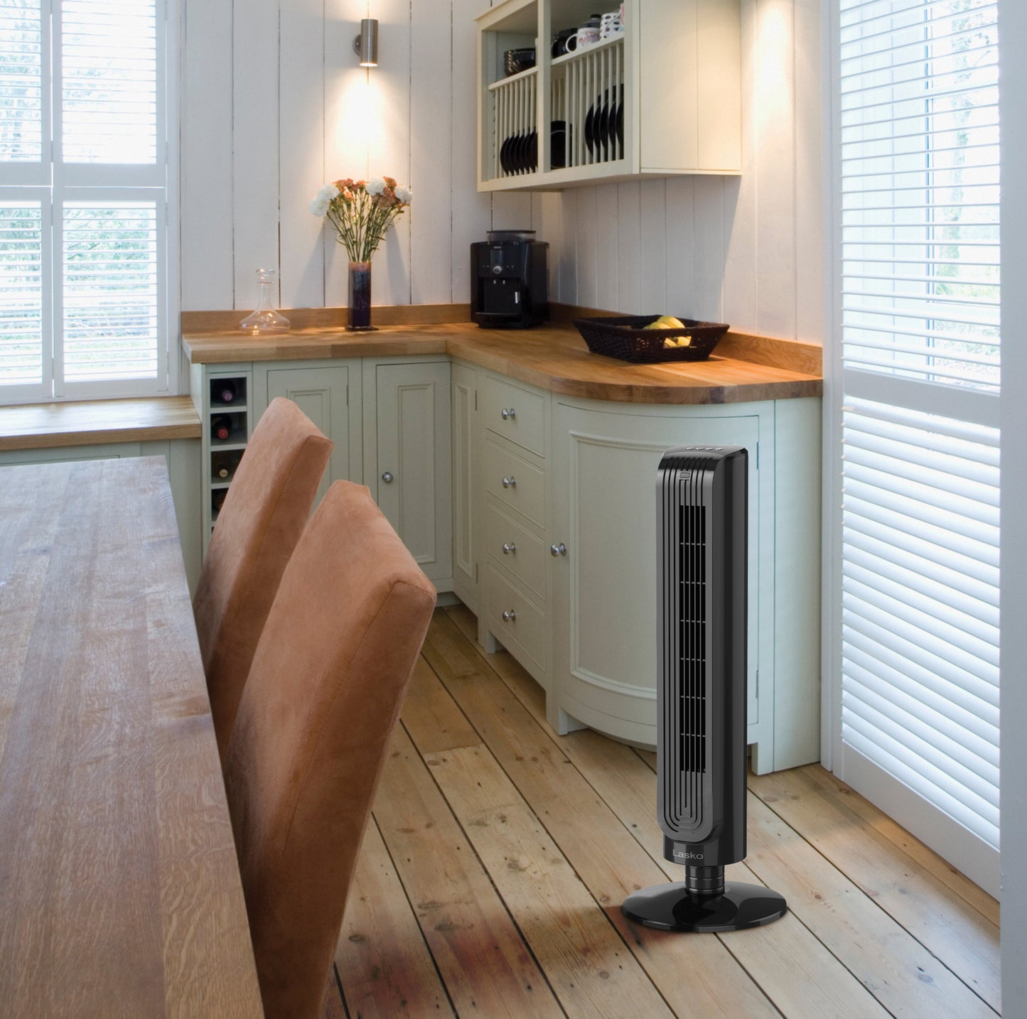 Lasko 30" 3-Speed Oscillating Tower Fan with Timer and Remote, T32202, Black