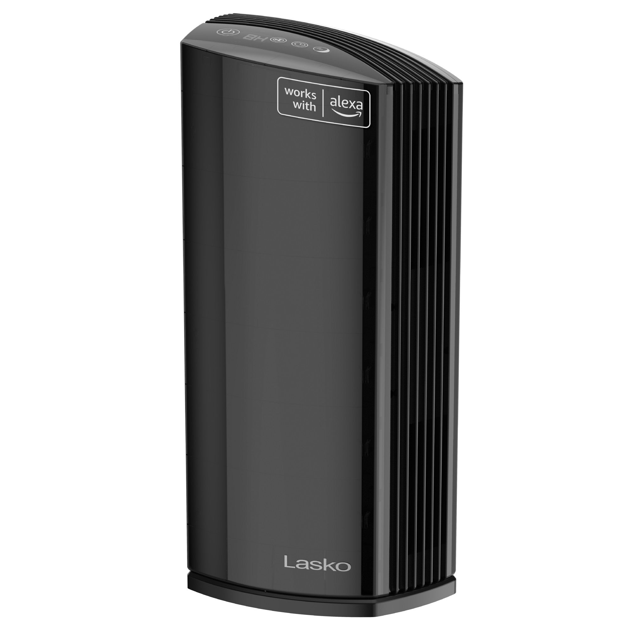 Lasko Smart Air Purifier with True HEPA Filter, Works with Alexa, LP450S, Black