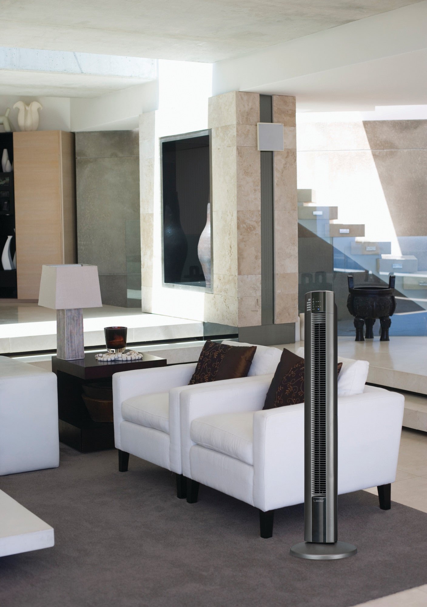 Lasko 48" Performance Tower Fan with Fresh Air Ionizer, T48311, Black