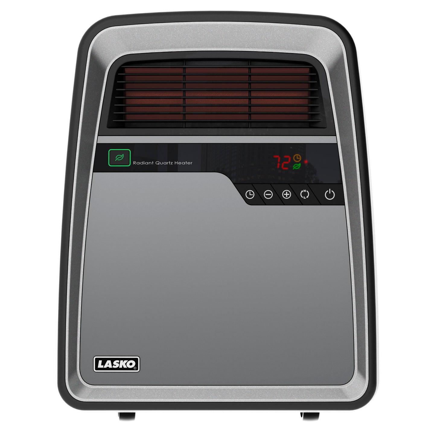 Lasko Cool-Touch Infrared Quartz Space Heater with Timer and Remote Control, 6101, Gray