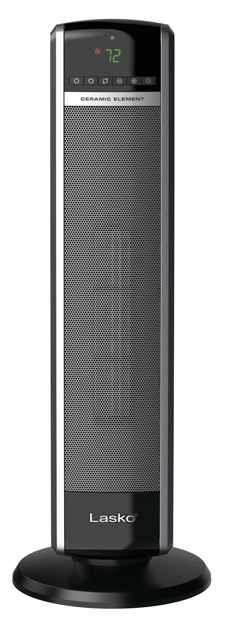 Lasko 1500W Digital Ceramic Tower Space Heater with Remote, CT30754, Black