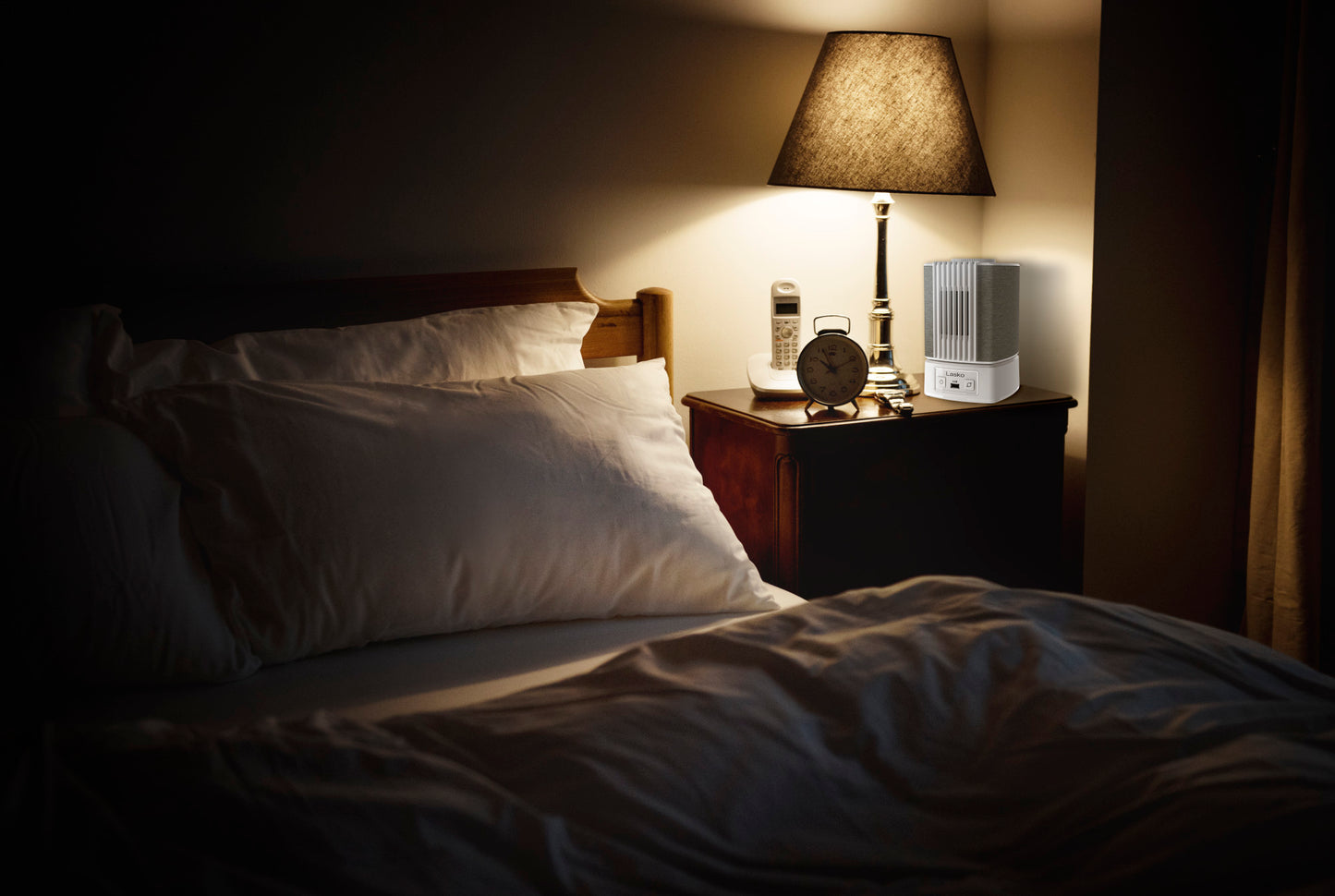 Lasko SlumberBreeze 2-in-1 Table Fan and White Noise Machine, SB101, White