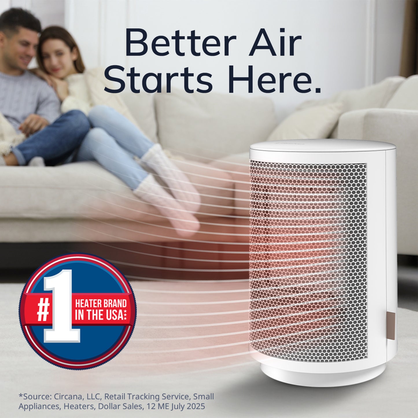 Lasko CD09475 9" Oscillating Personal Desktop Ceramic Space Heater with Tip-Over Switch: White