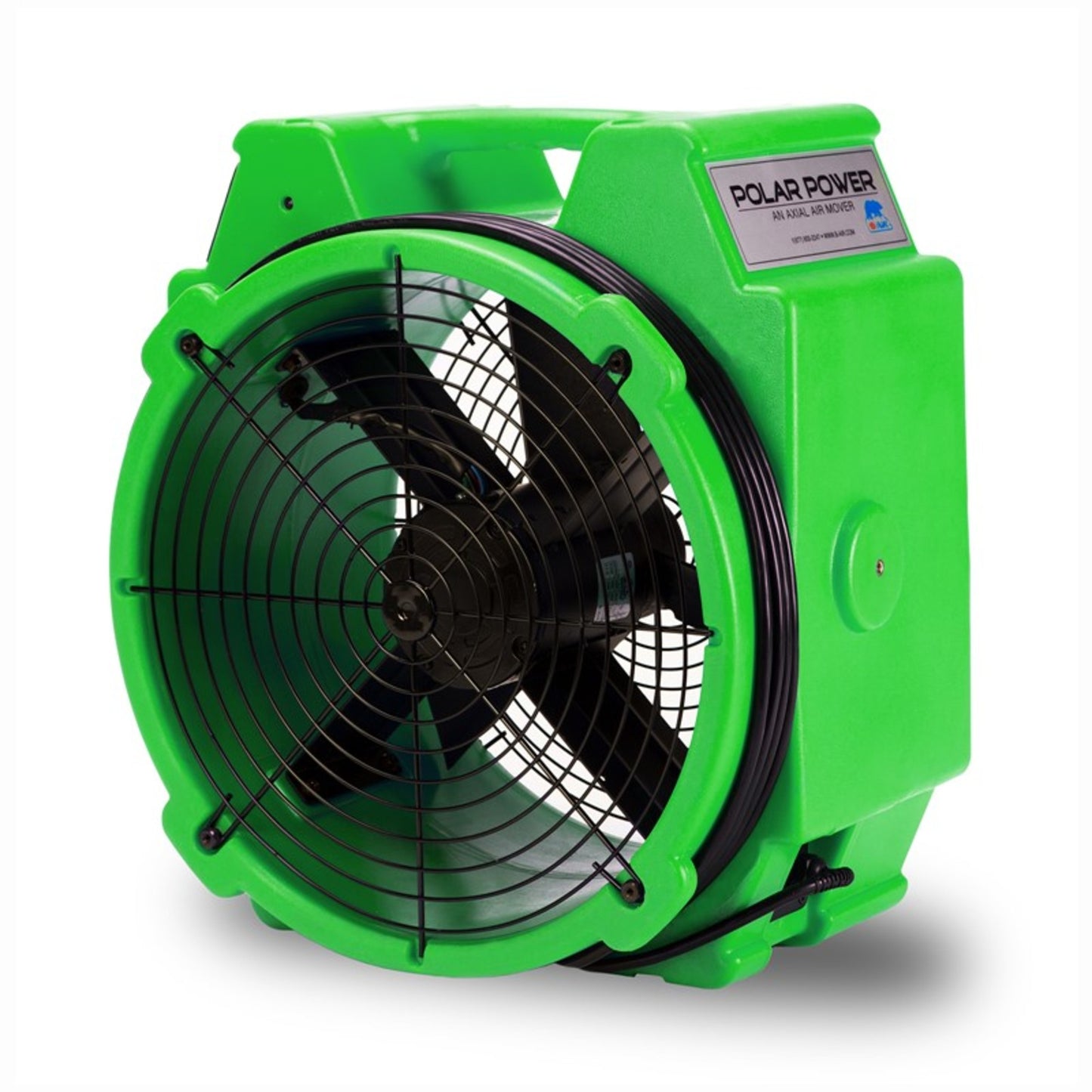 B-Air 1/4 HP Axial Air Mover & Blower Fan: 3300CFM, 2-speed, GFCI, 25' cord, green