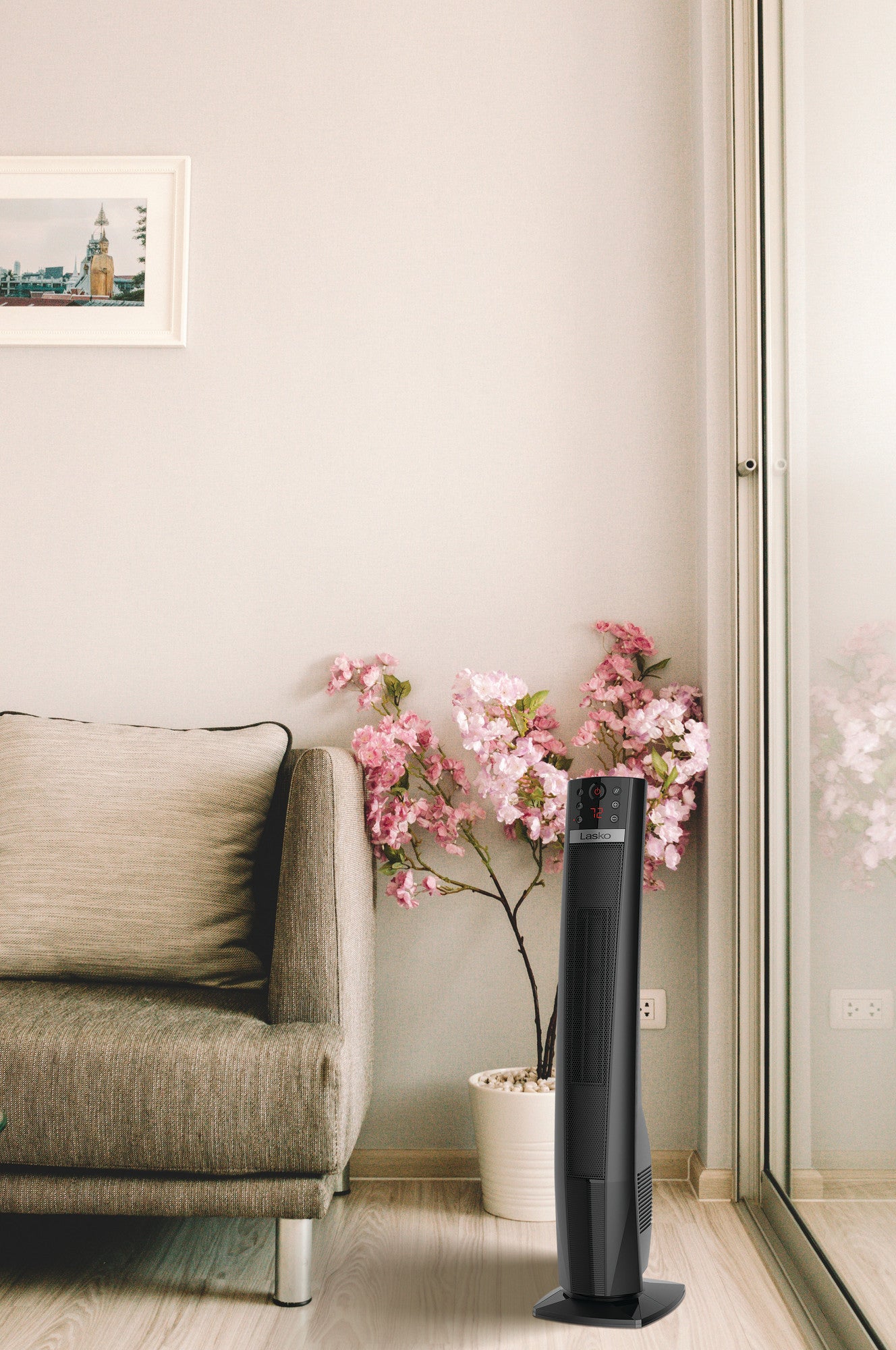 Lasko 32" 1500W Ceramic Tower Heater with Remote Control, CT32791, Black