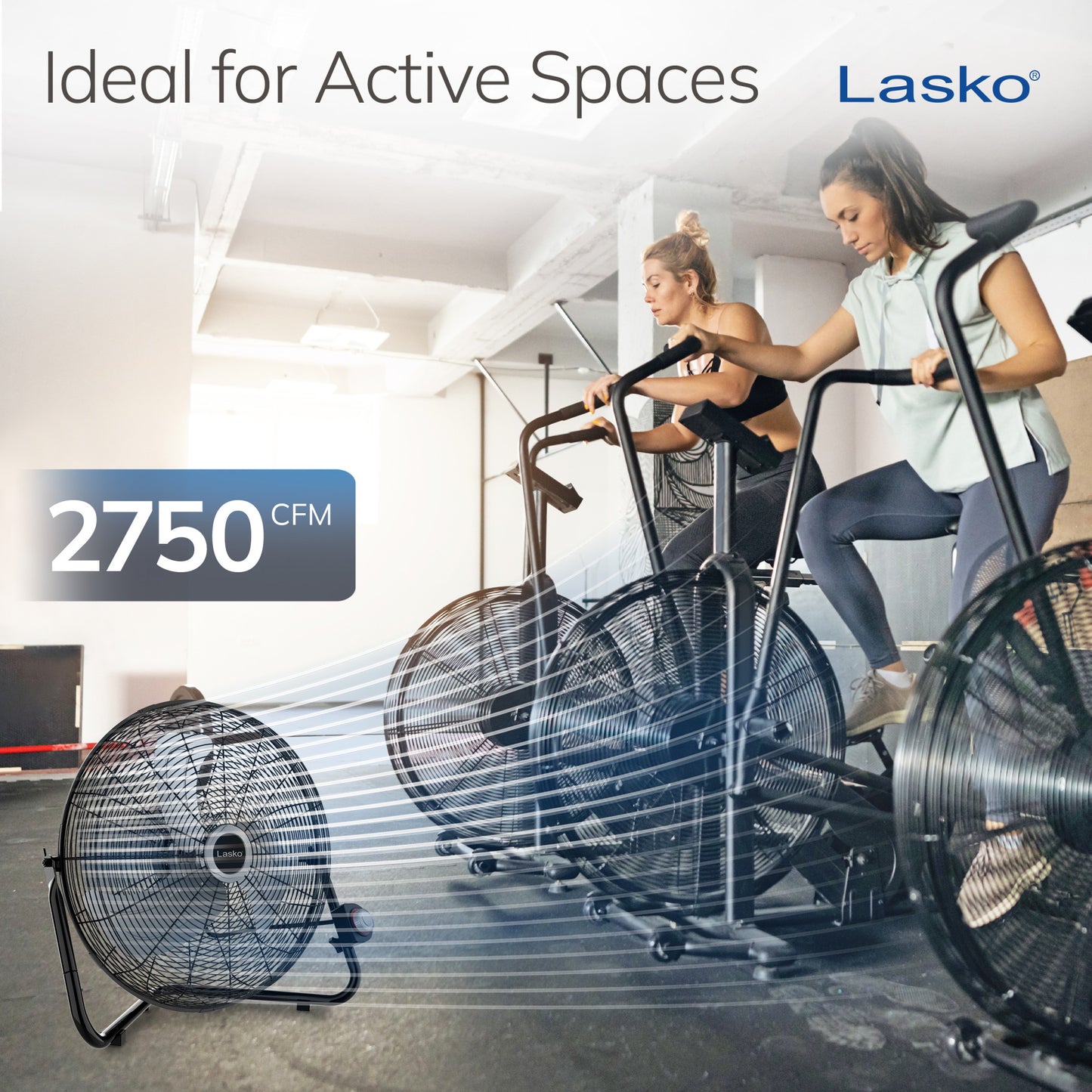 Lasko 20" Max Performance High Velocity Floor Fan with Wall Mount Option and 3 Speeds, 2264QM, Black