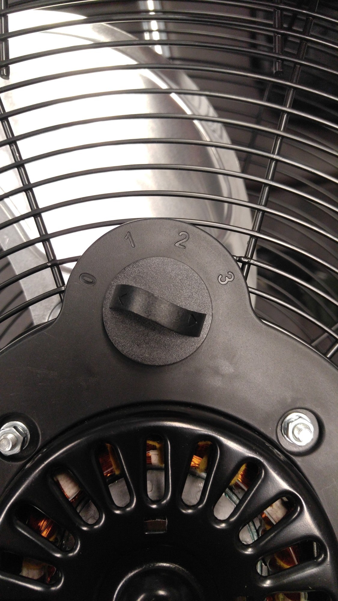 B-Air 20" High Velocity Floor Fan: wall mount, 3-speed, pivoting, black