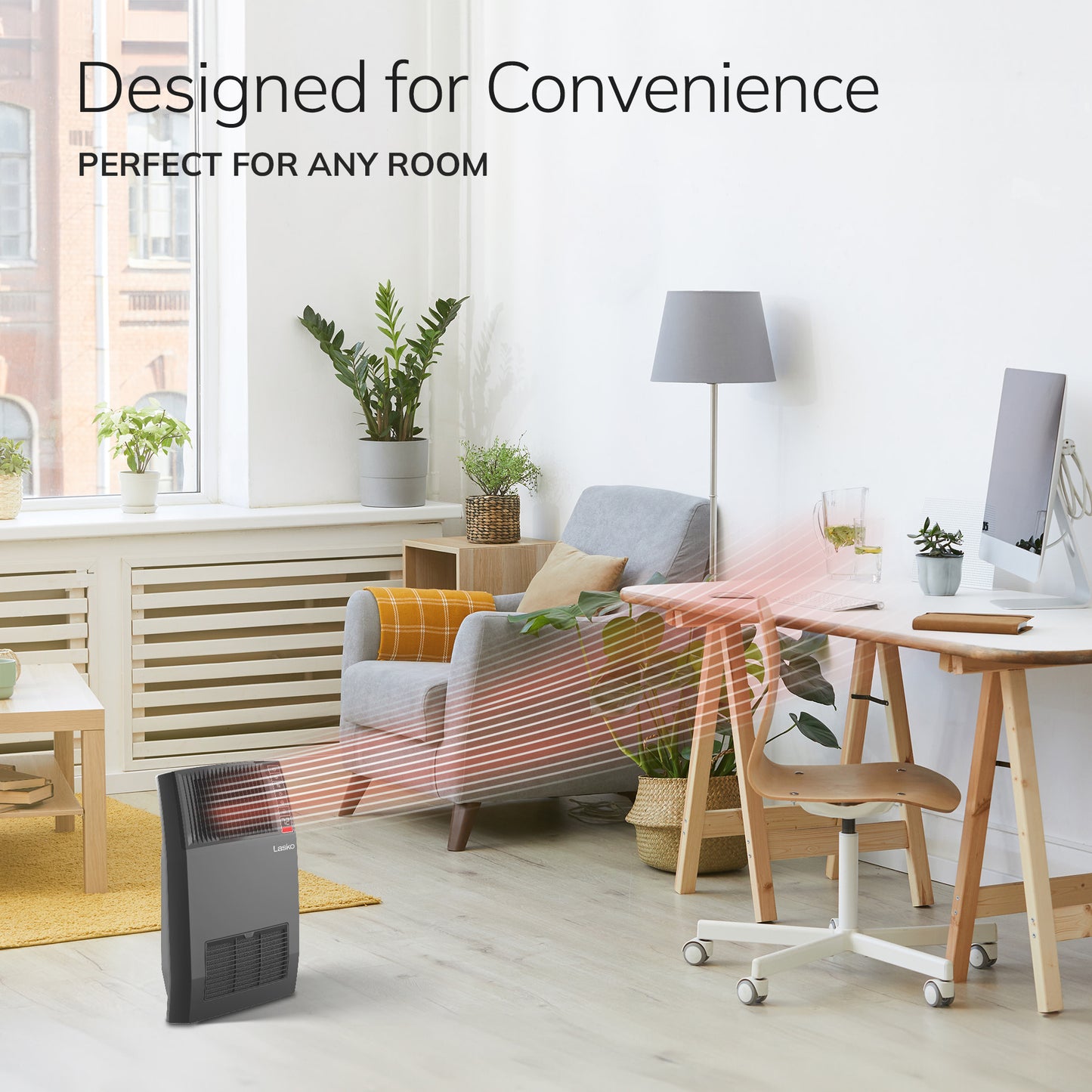 Lasko CC20150 20" Ceramic Console Space Heater with Remote Control: Black