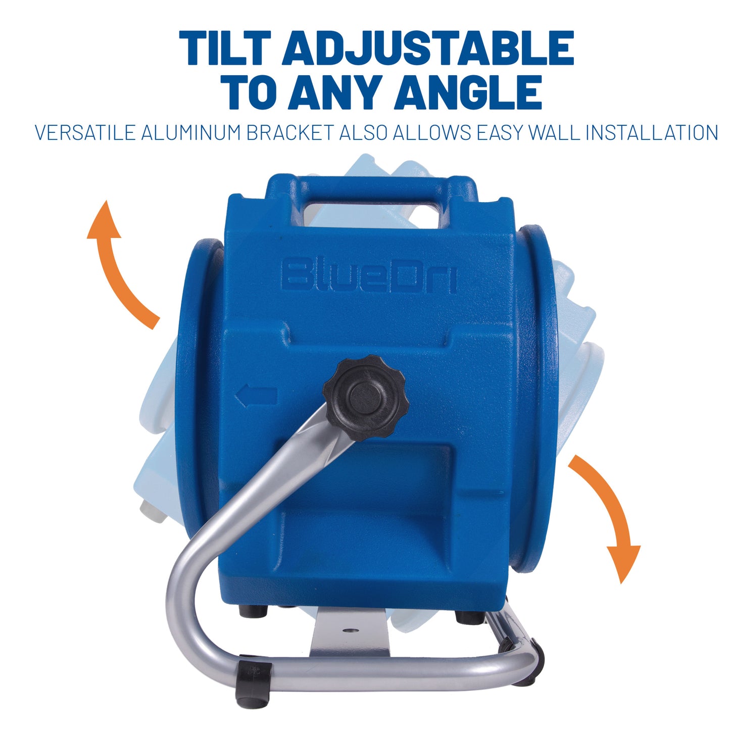 BlueDri 1/5 HP Axial Air Mover Blower Fan: 870 CFM, 2-speed, blue