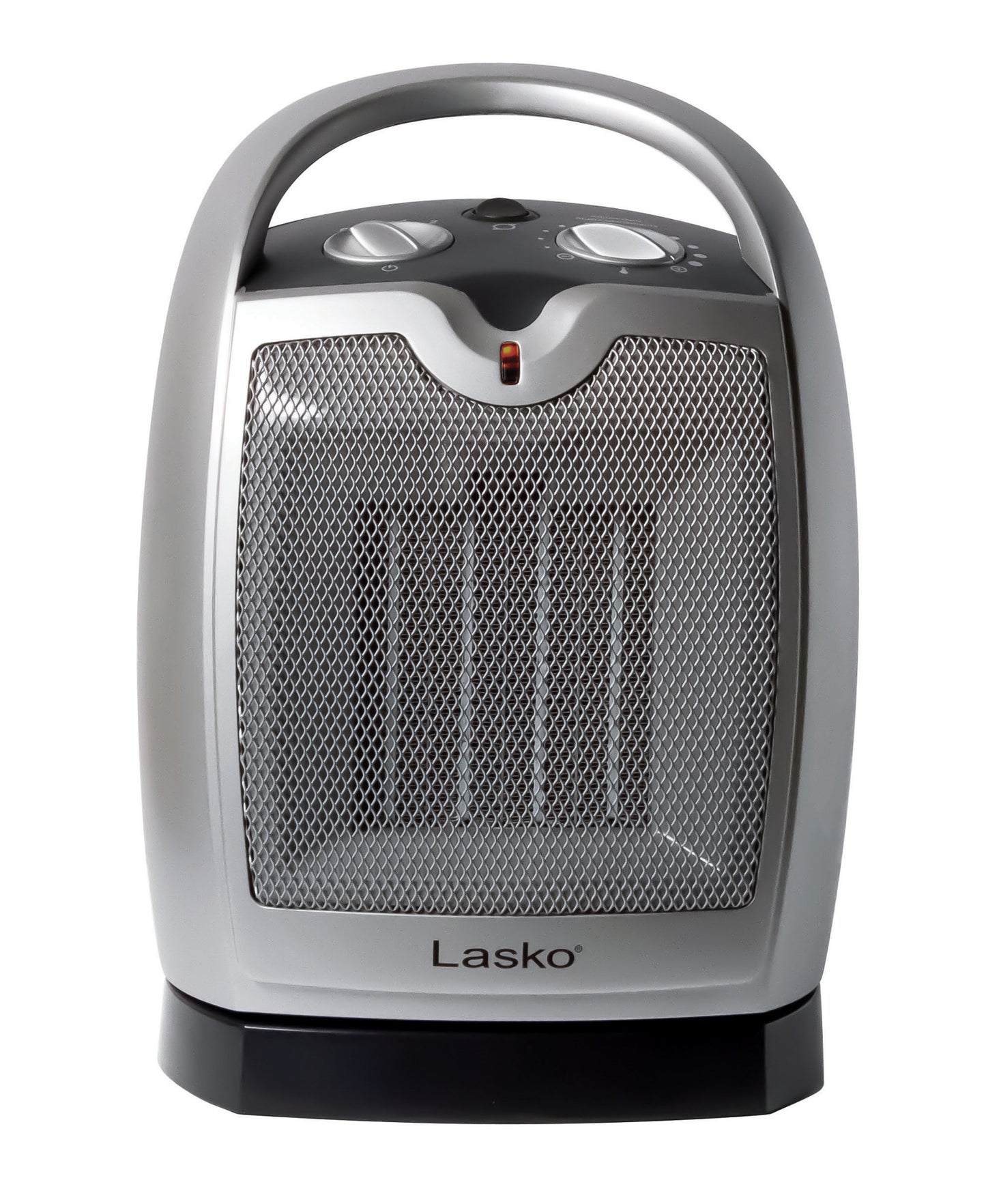 Lasko 1500W Electric Oscillating Ceramic Tabletop Space Heater with Adjustable Thermostat, 5409, Gray