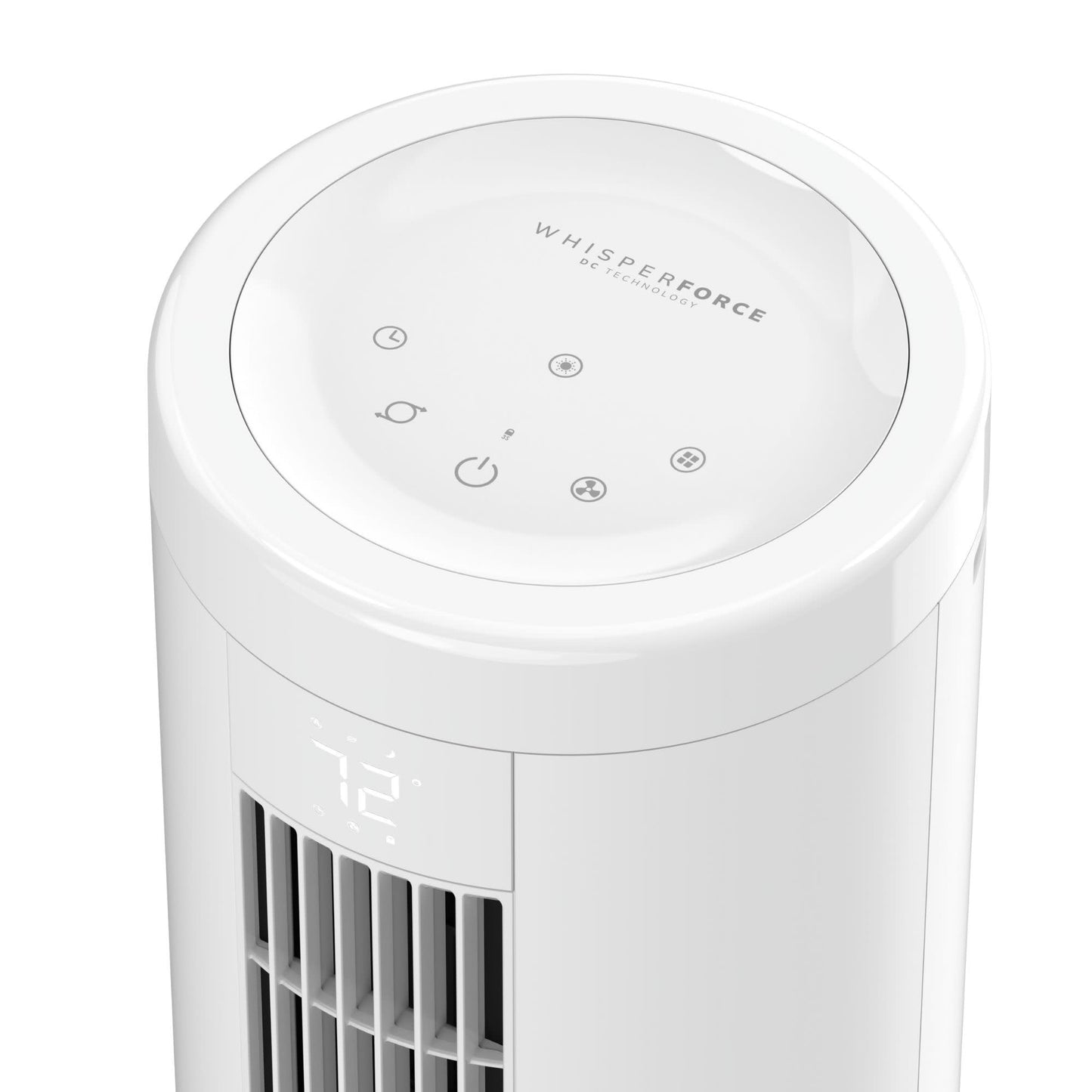 Lasko RTF WhisperForce™ DC 54" Pedestal Tower Fan (8-speed, remote, timer, white)
