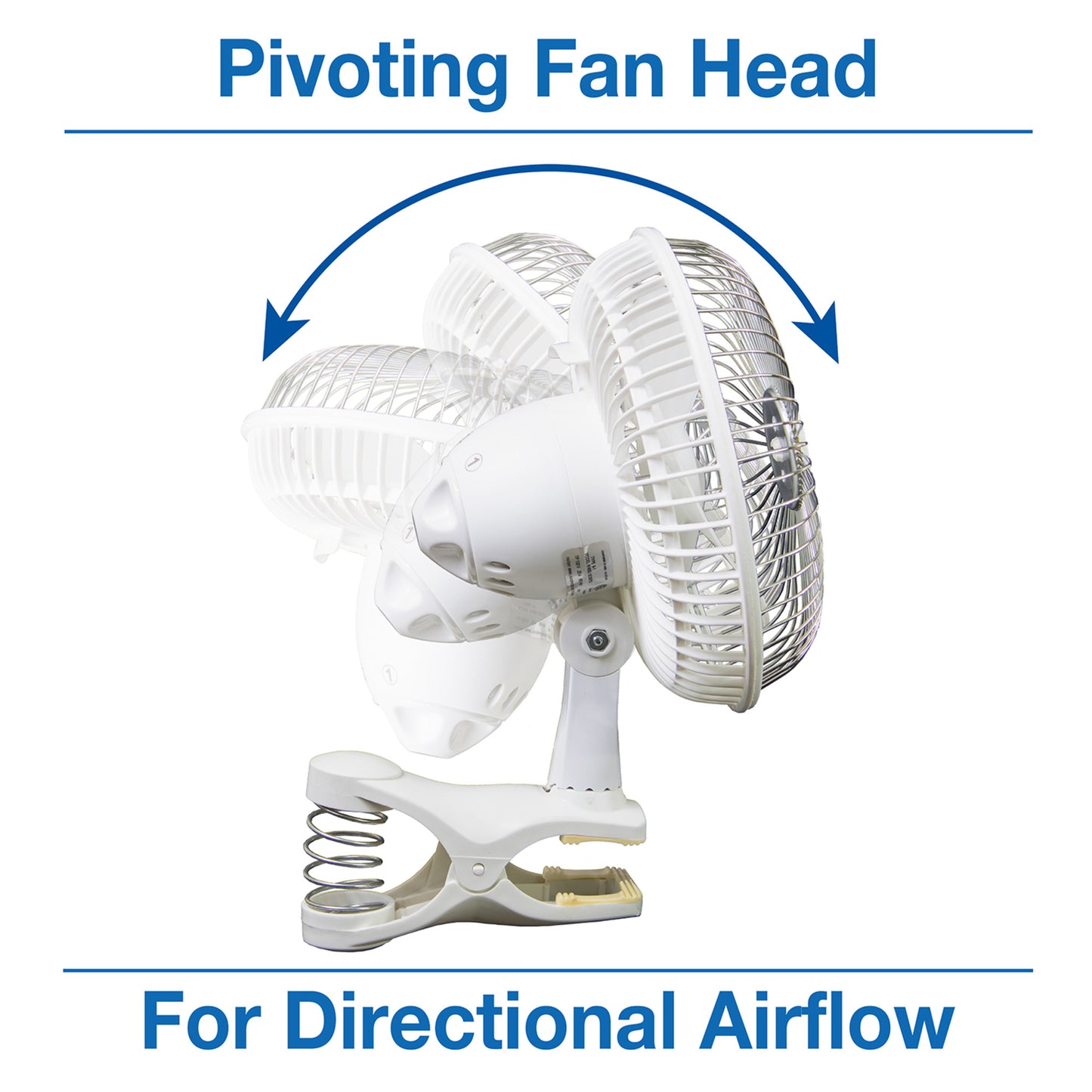 Air King 6" Clip-On Personal Fan (2-speed, manual, white)
