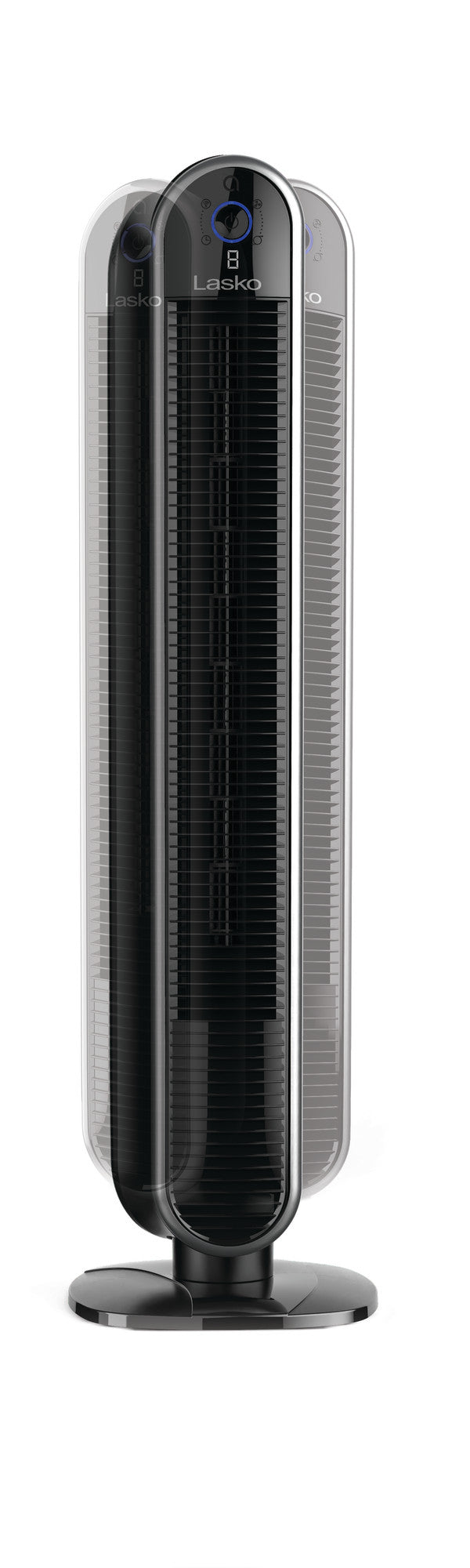 Lasko Aria™ T40733 40" 5-Speed WiFi Smart Tower Fan with Dark Mode: black