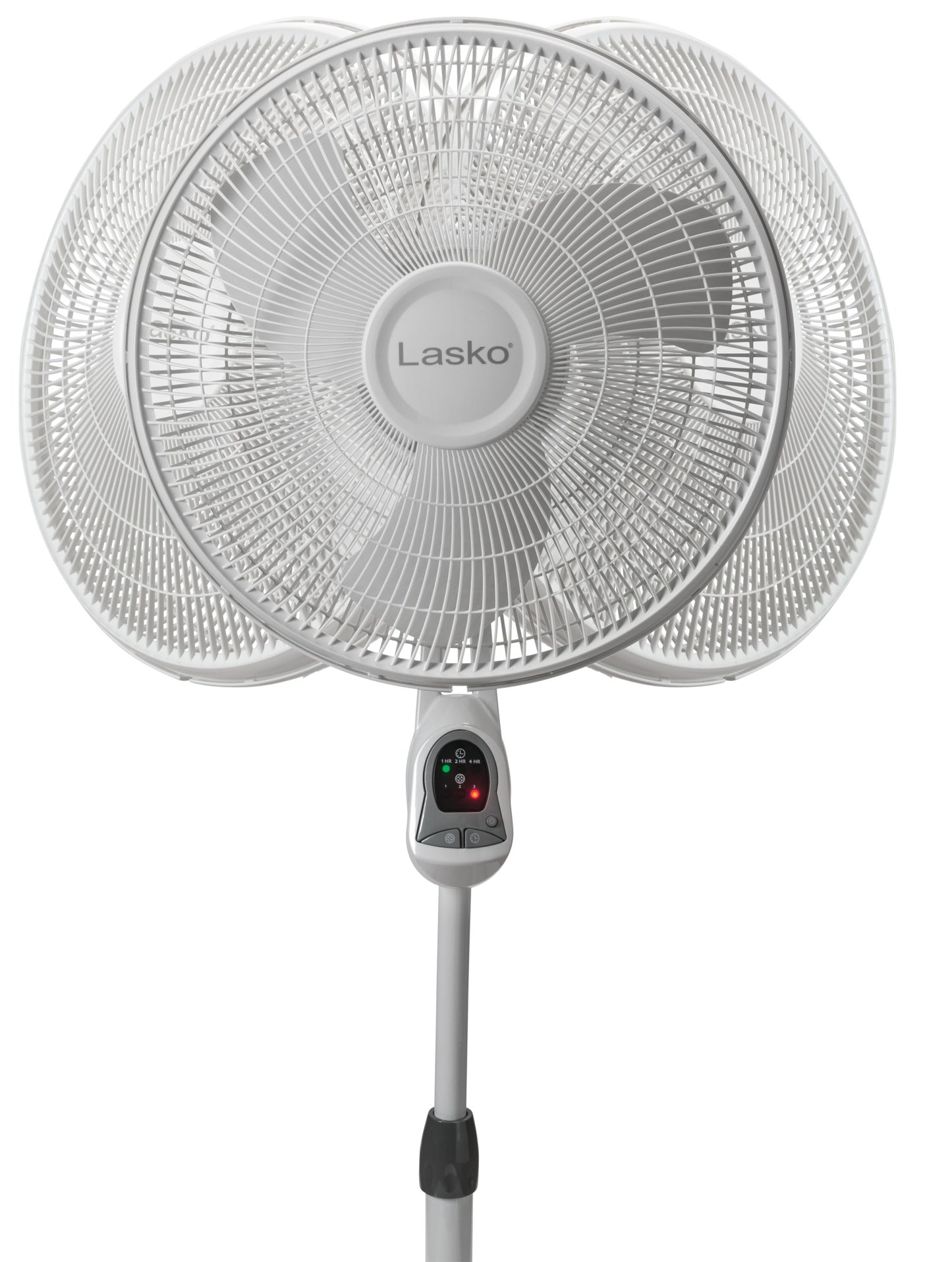 Lasko 16" Oscillating 3-Speed Pedestal Fan with Remote Control, 1646, White
