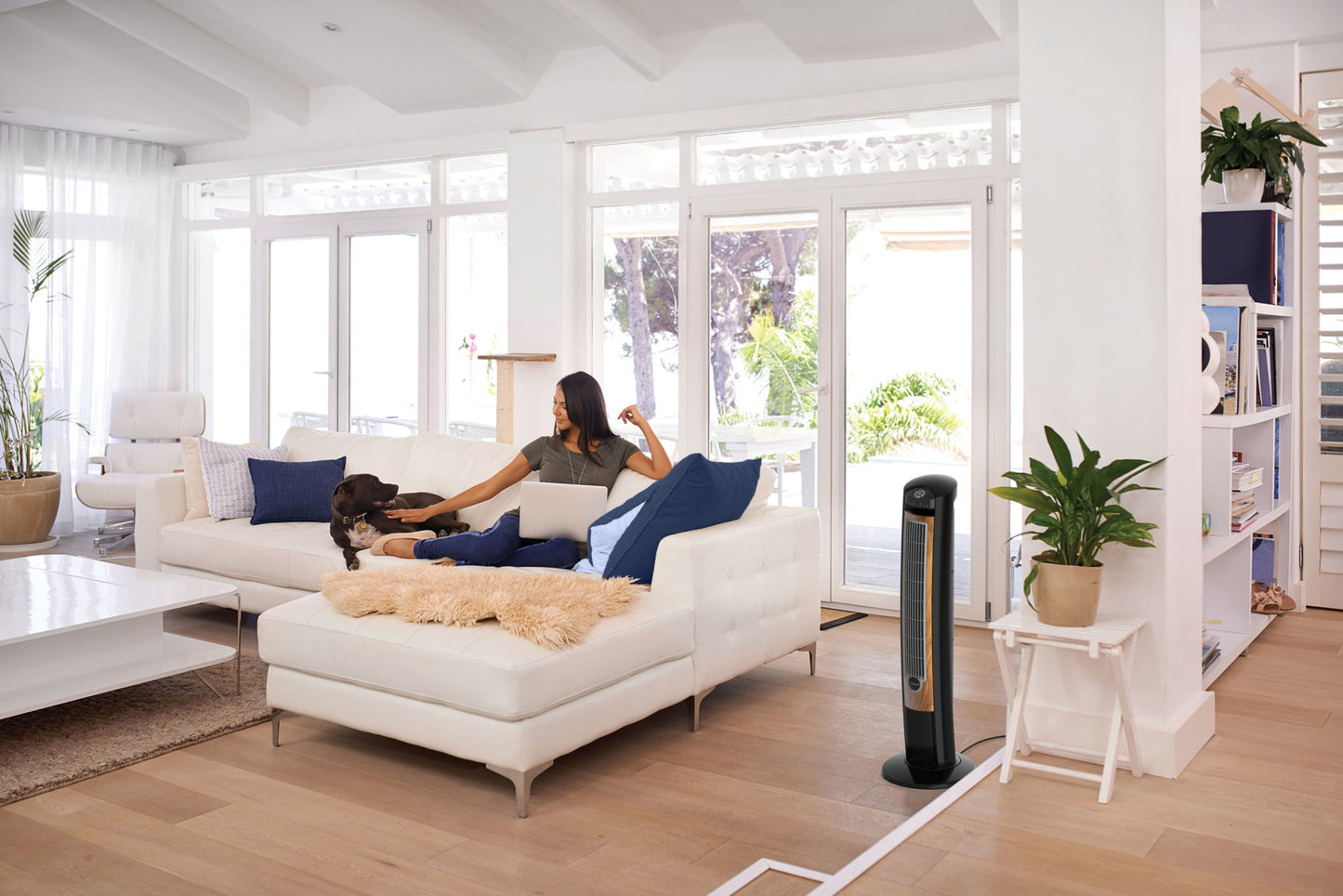 Lasko T42050 42" Wind Curve® Tower Fan with Sleep Mode and Remote Control