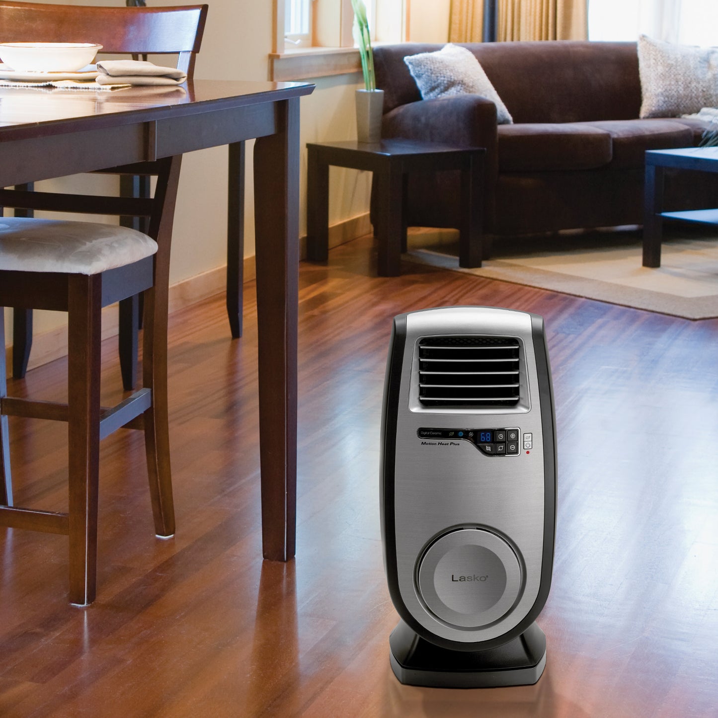 Lasko 1500W Motion Heat Plus Ceramic Space Heater with Remote, CC23155, Black