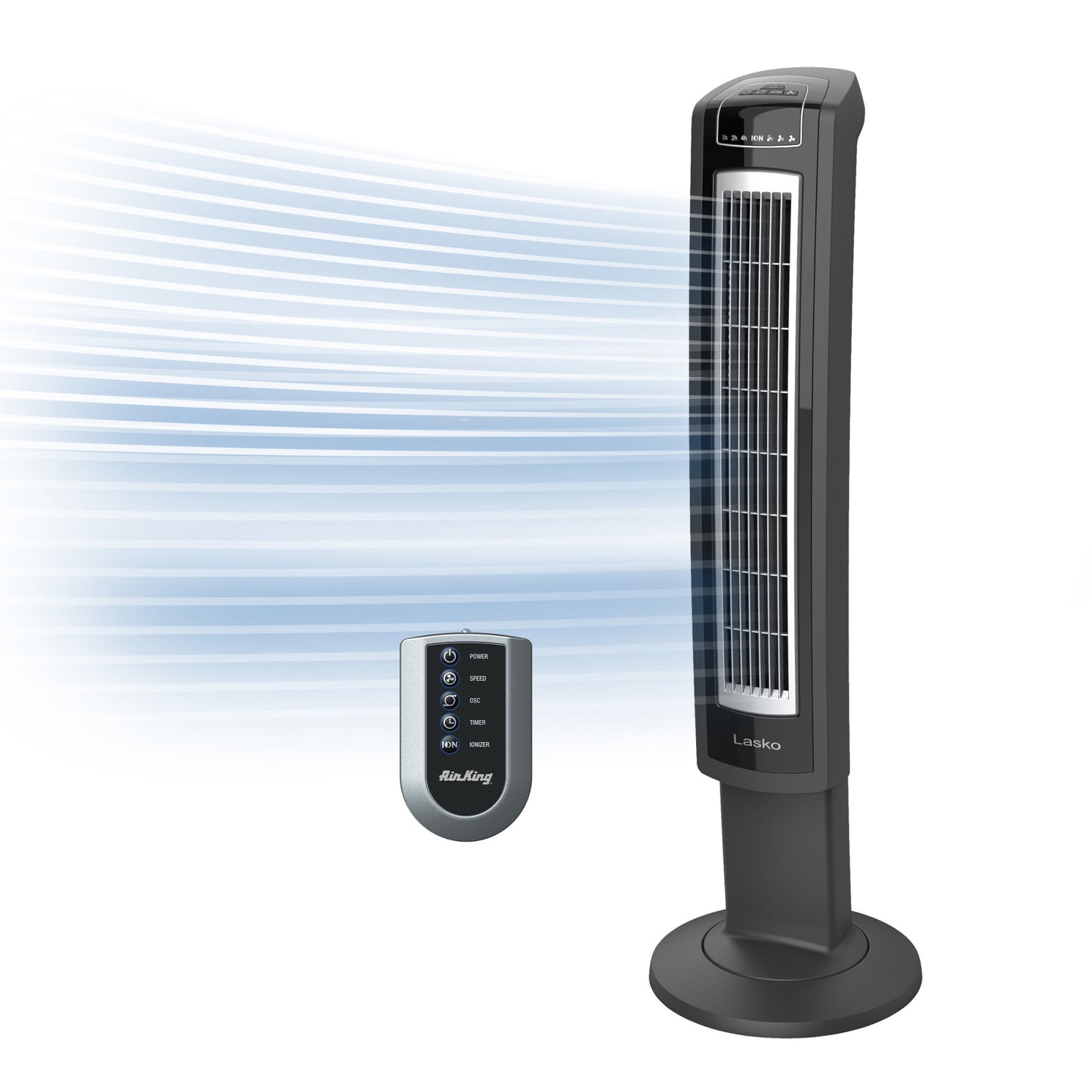 Lasko Electronic Tower Fan with Remote Control Model, 2559, Gray