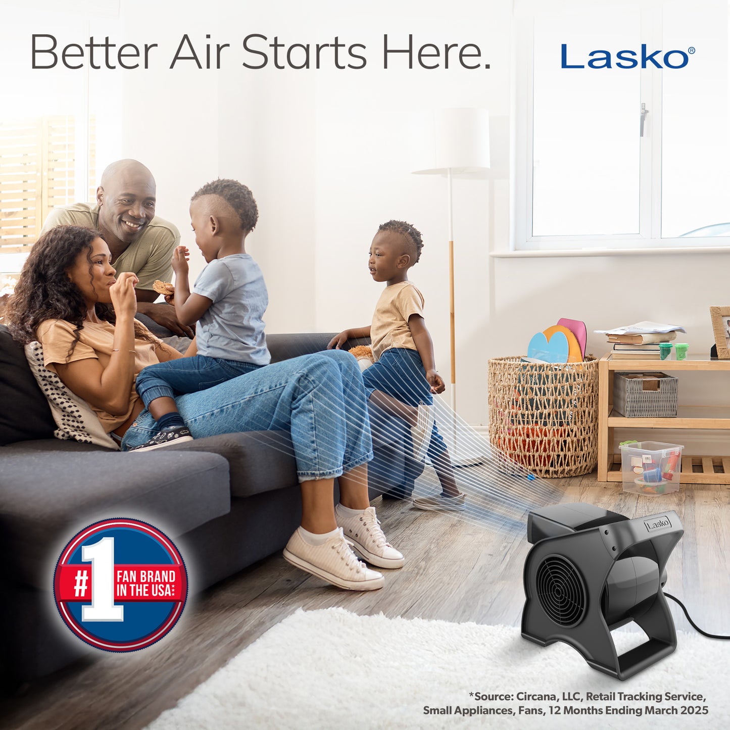 Lasko 12" Pivoting Pro High Velocity Utility Blower Fan with 3 Speeds, U12104, Gray