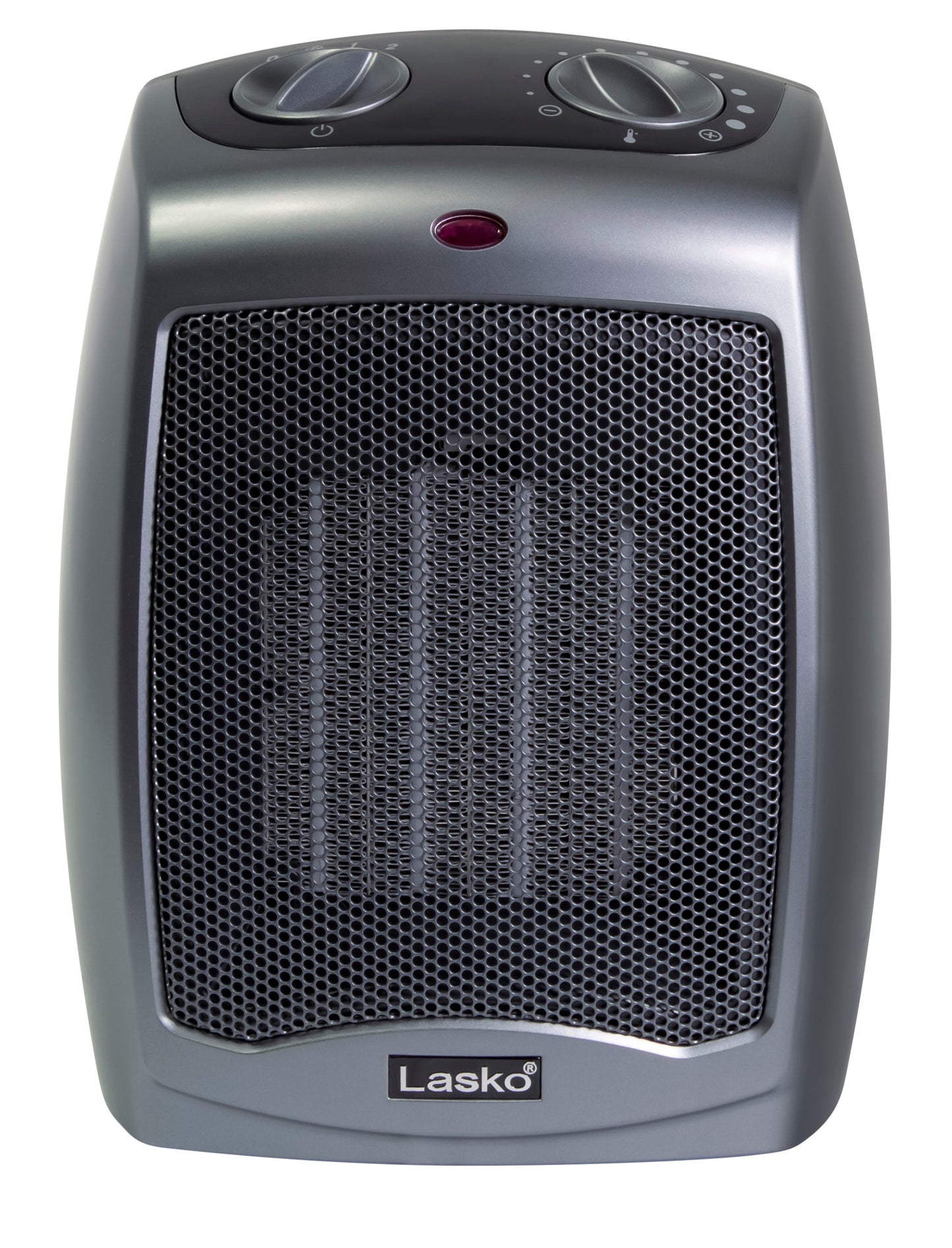 Lasko 1500W 2-Speed Ceramic Space Heater with Tip-Over Safety Switch, 754201, Gray