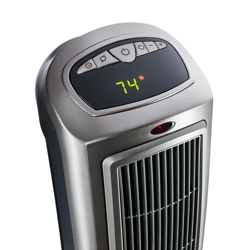 Lasko 1500W Digital Ceramic Space Heater with Remote, 755320, Silver