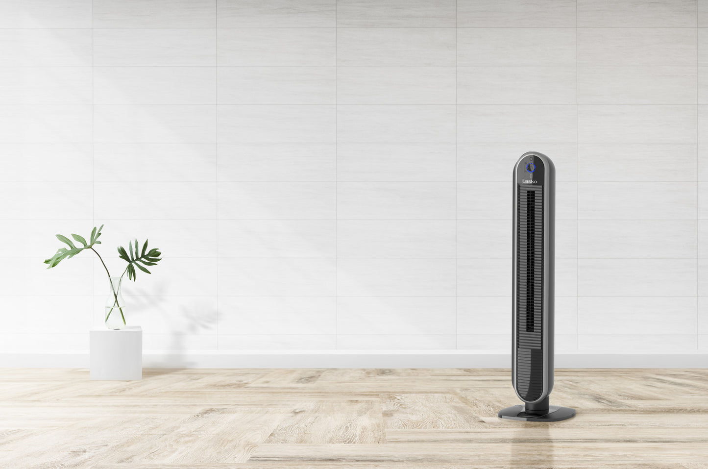 Lasko Aria™ T40733 40" 5-Speed WiFi Smart Tower Fan with Dark Mode: black