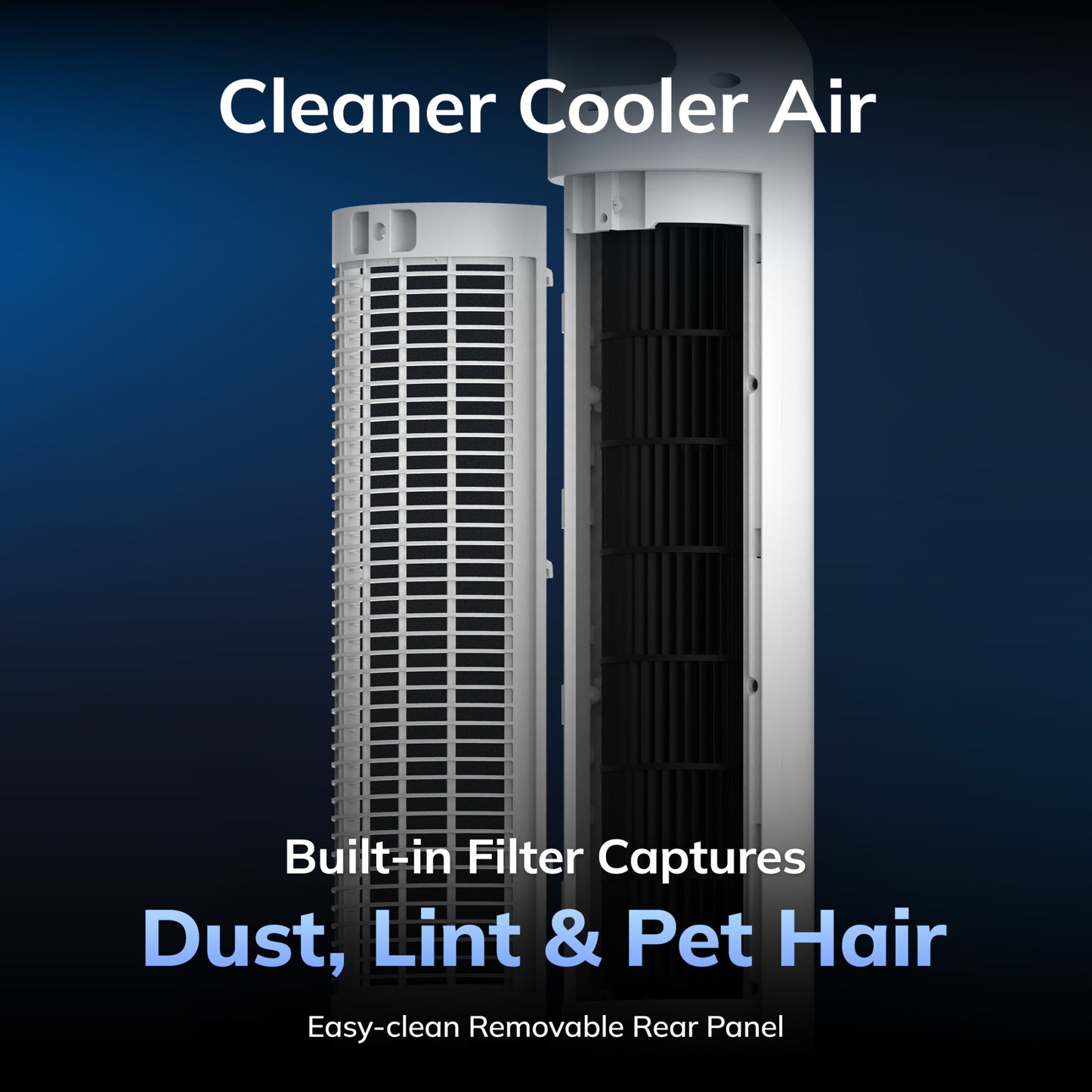 Lasko TDC402 WhisperForce™ DC 40" Tower Fan (12-speed, remote, white)