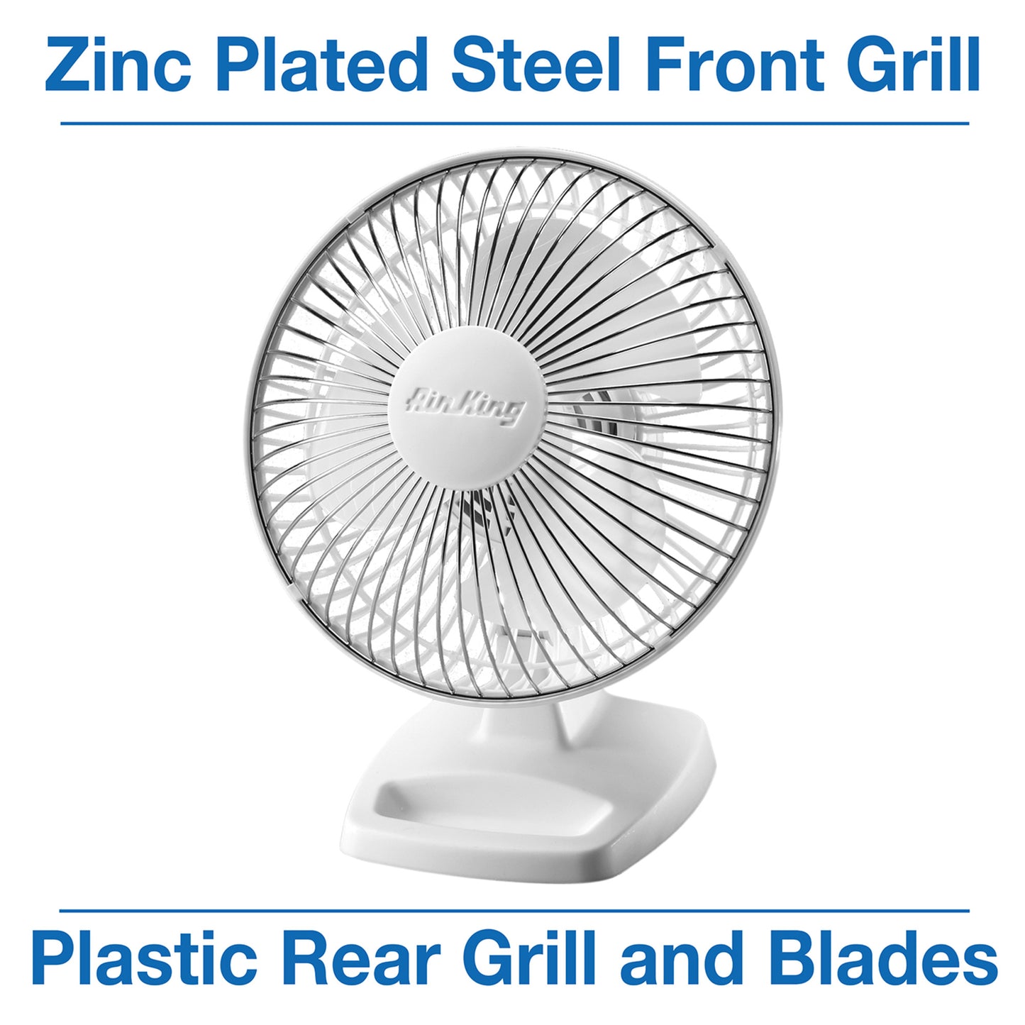 Air King 6" Table Top Fan (2-speed, manual, white)